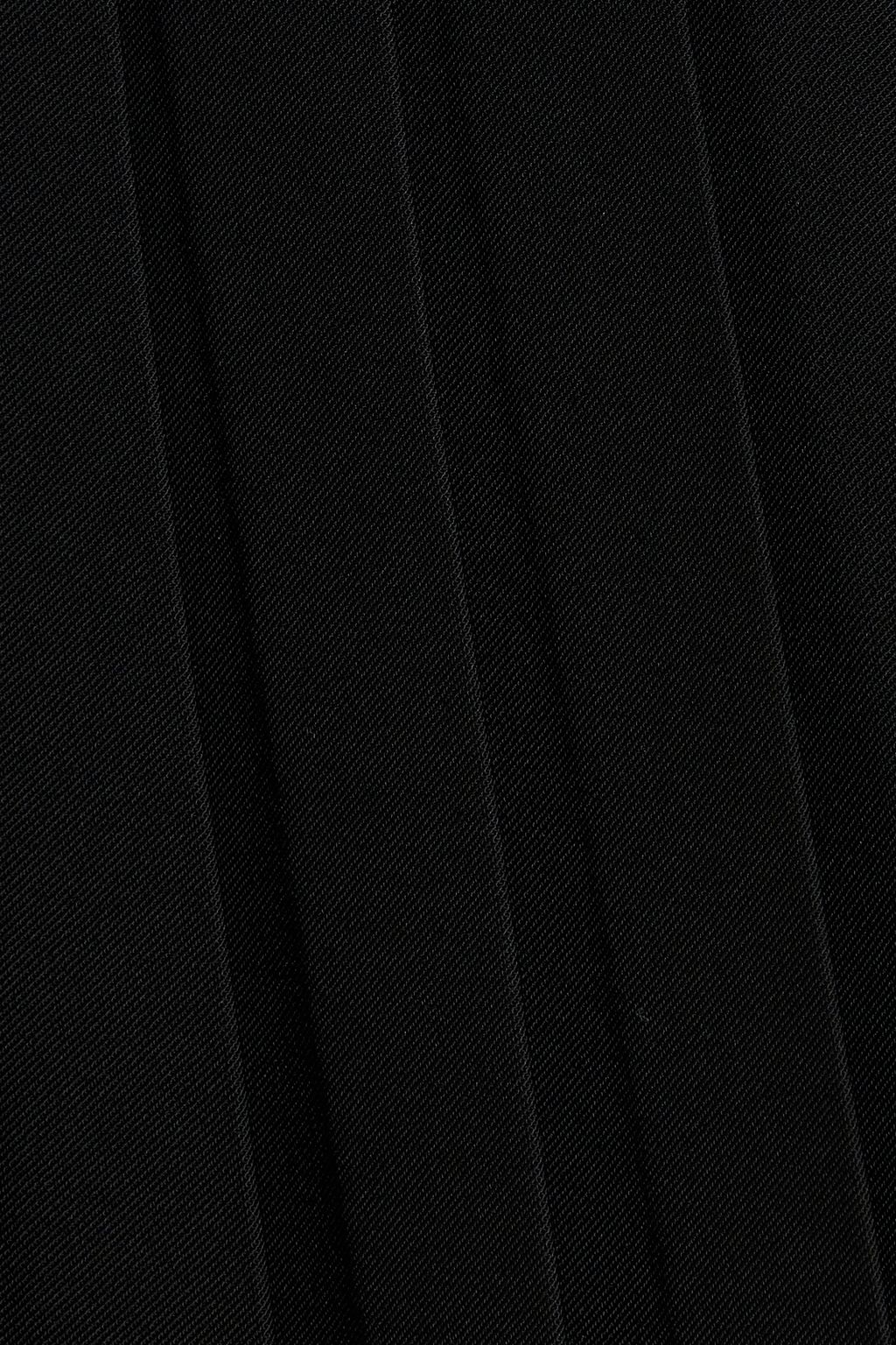 IRIS & INK Plissiertes Midikleid aus Twill mit Jersey-Einsätzen