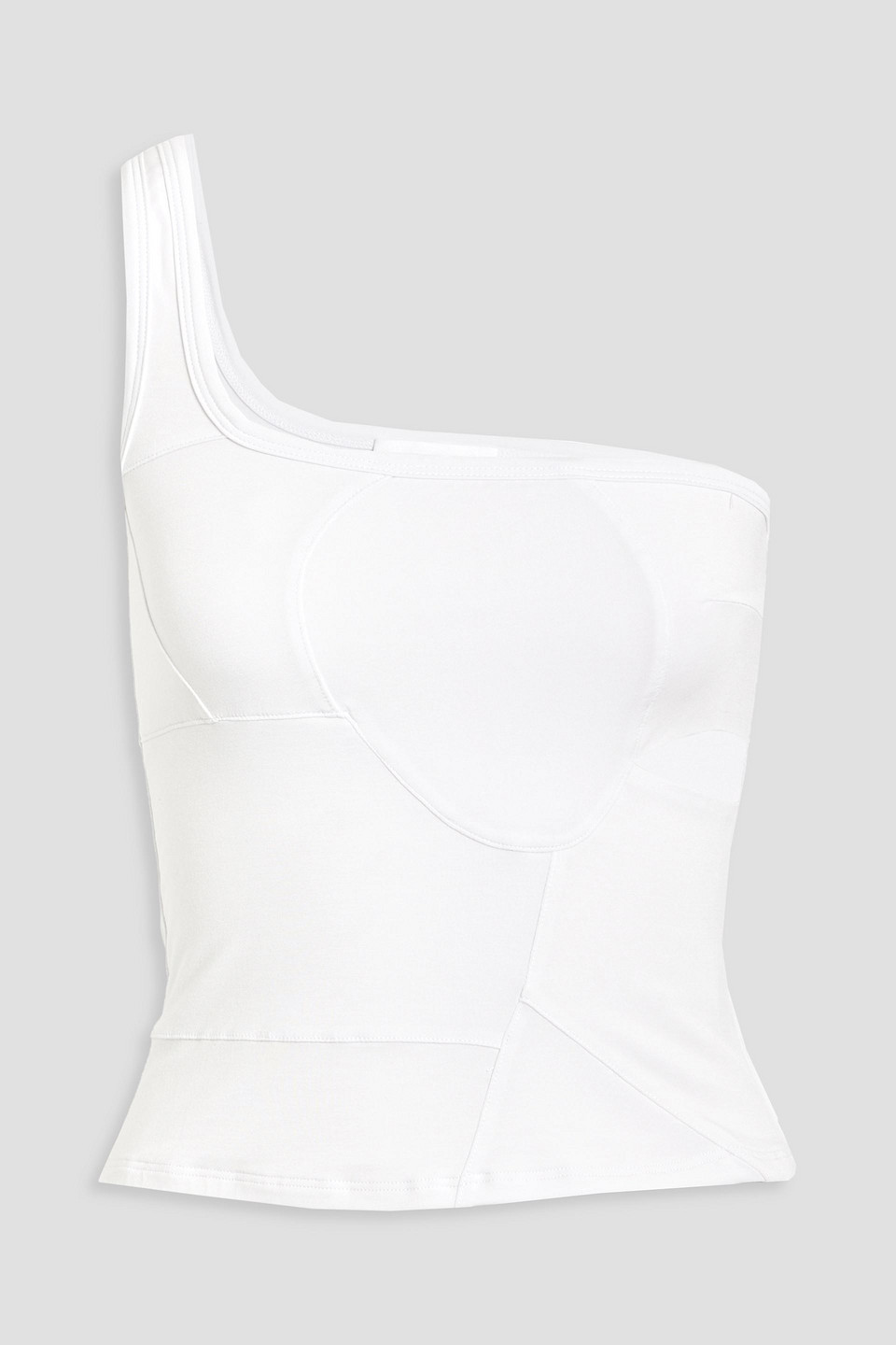 The Line By K Shae One-shoulder Stretch-micro Modal Jersey Top In White