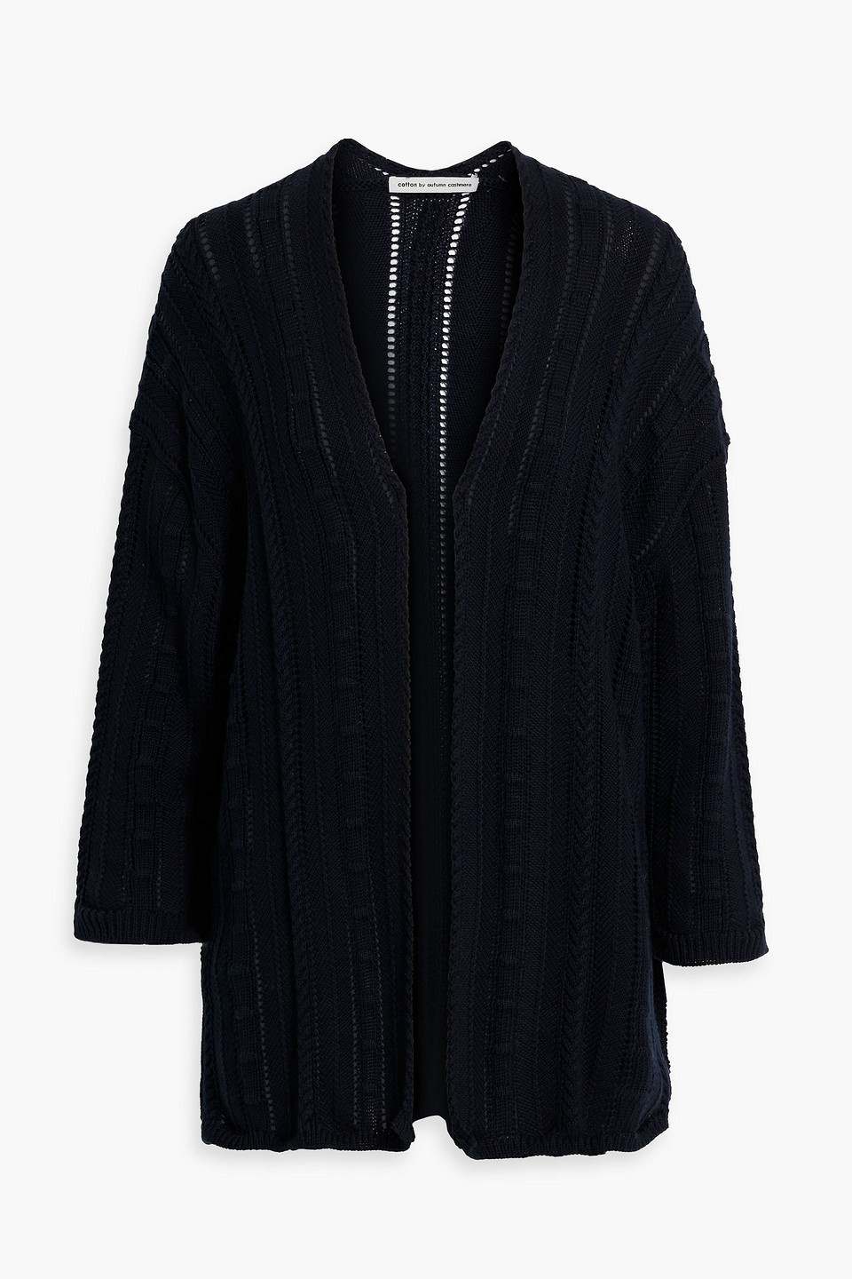Autumn Cashmere Pointelle-knit cotton cardigan