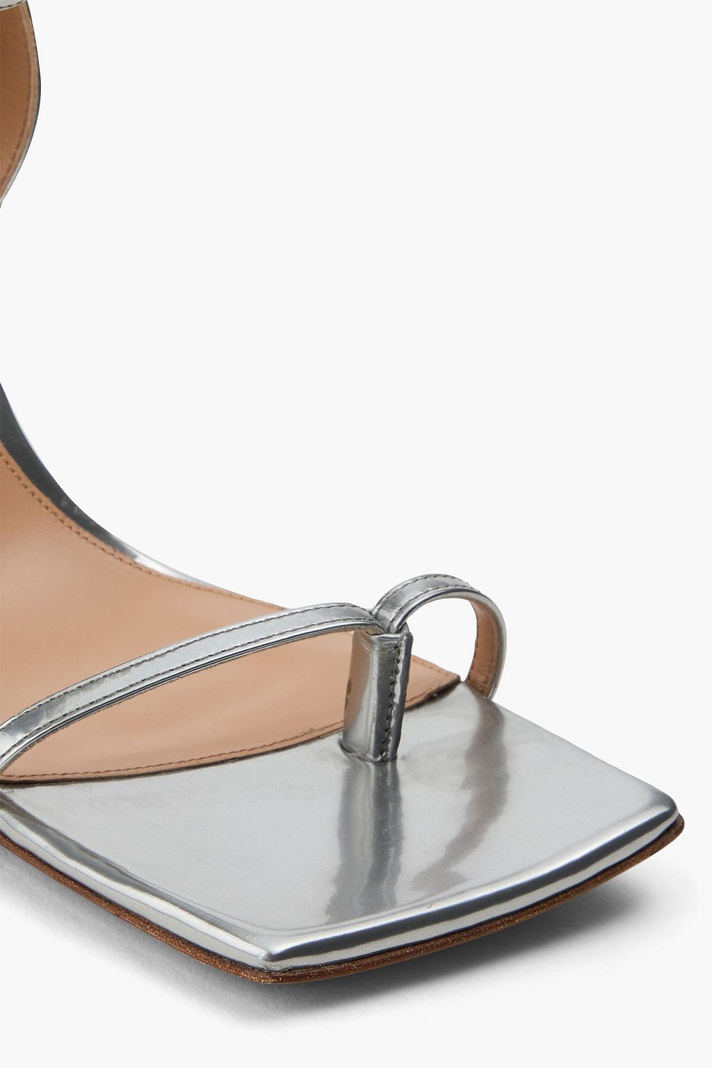 BOTTEGA VENETA Metallic leather sandals