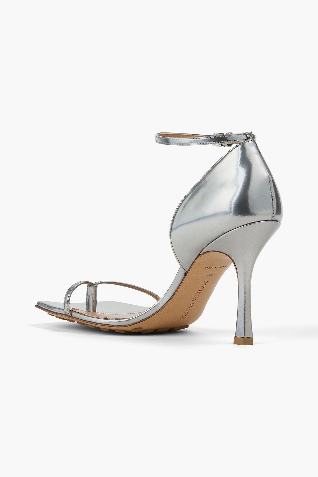 BOTTEGA VENETA Metallic leather sandals
