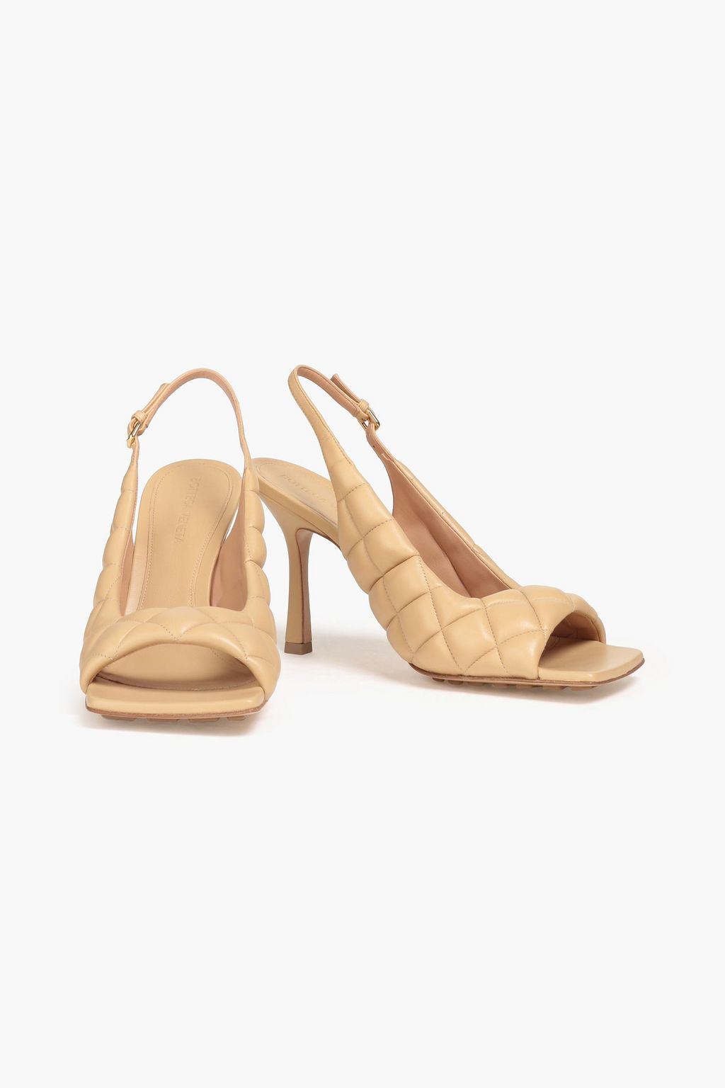 BOTTEGA Quilted padded leather slingback sandals THE