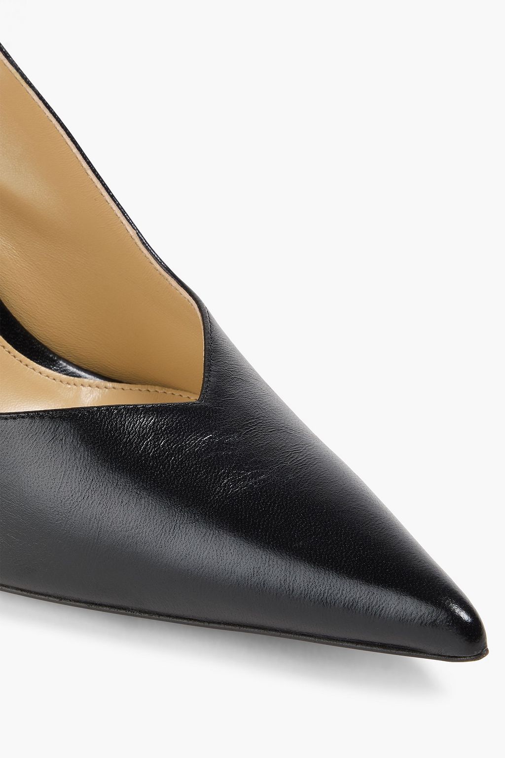 BOTTEGA VENETA Punta embellished leather slingback pumps