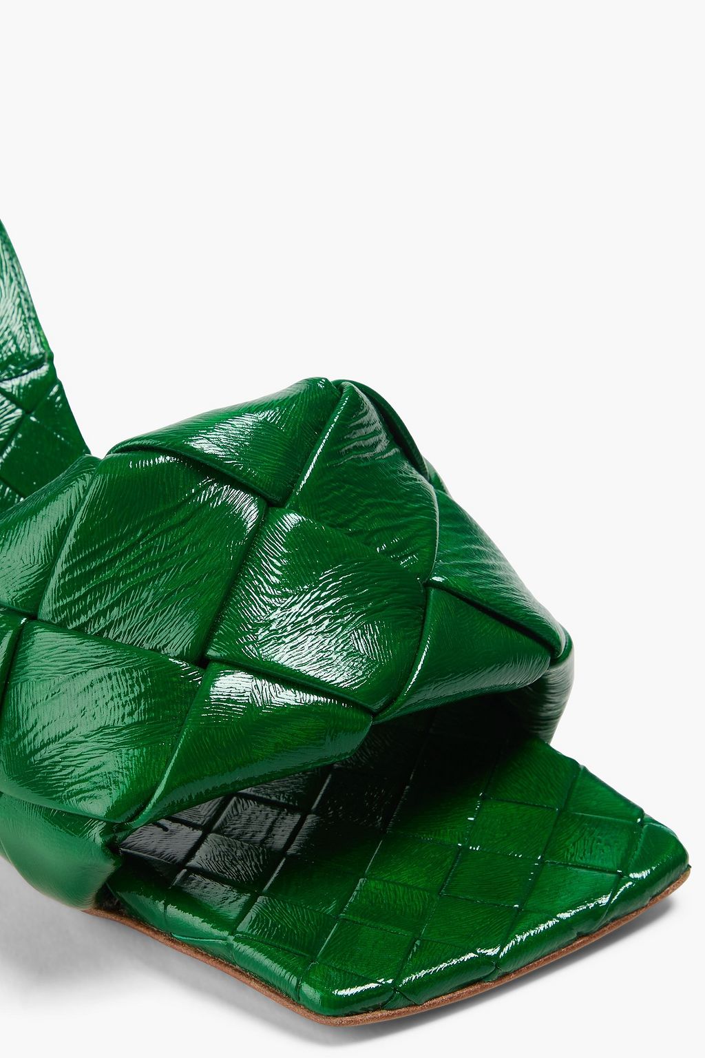 BOTTEGA VENETA Lido intrecciato textured-leather mules