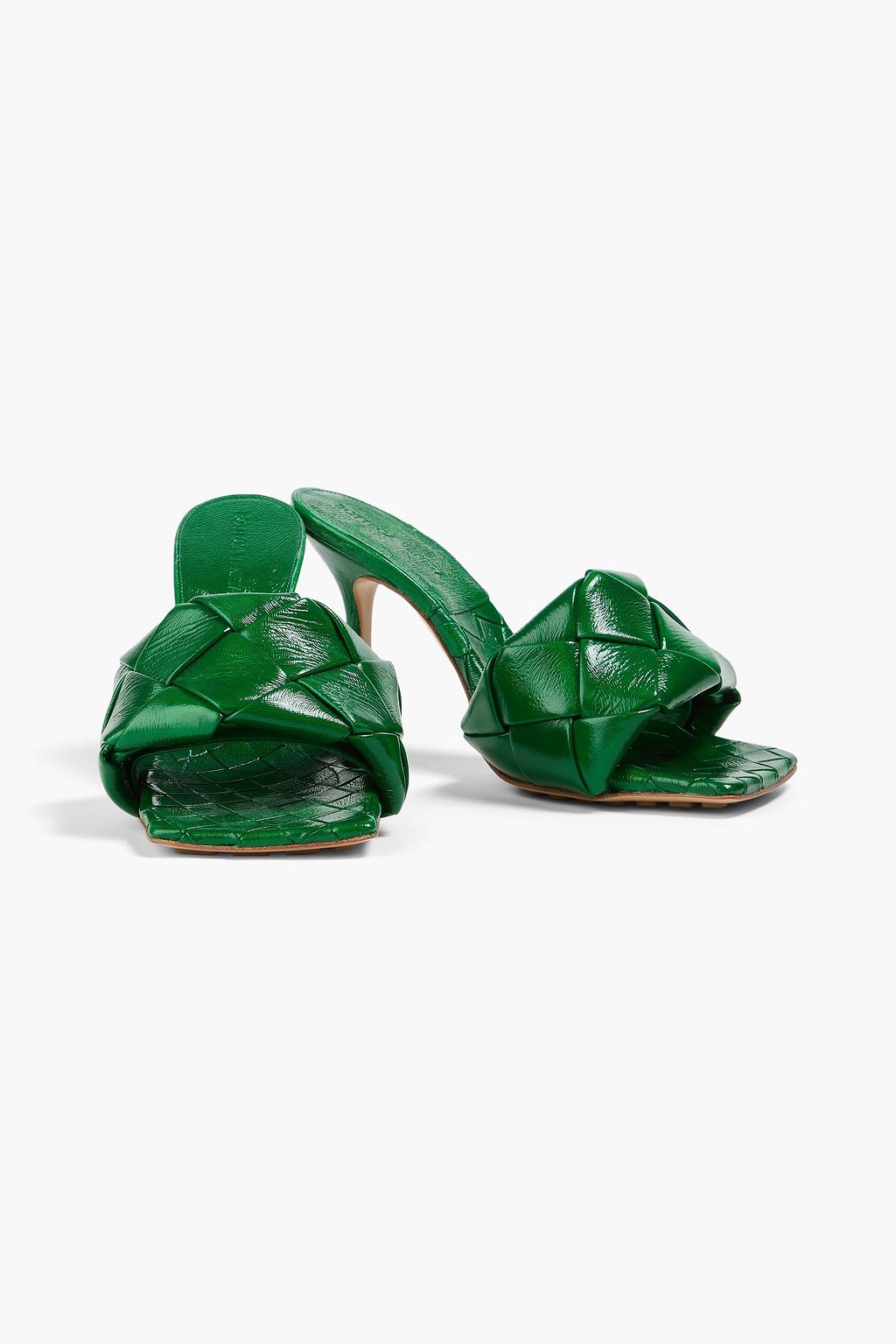 BOTTEGA VENETA Lido intrecciato textured-leather mules