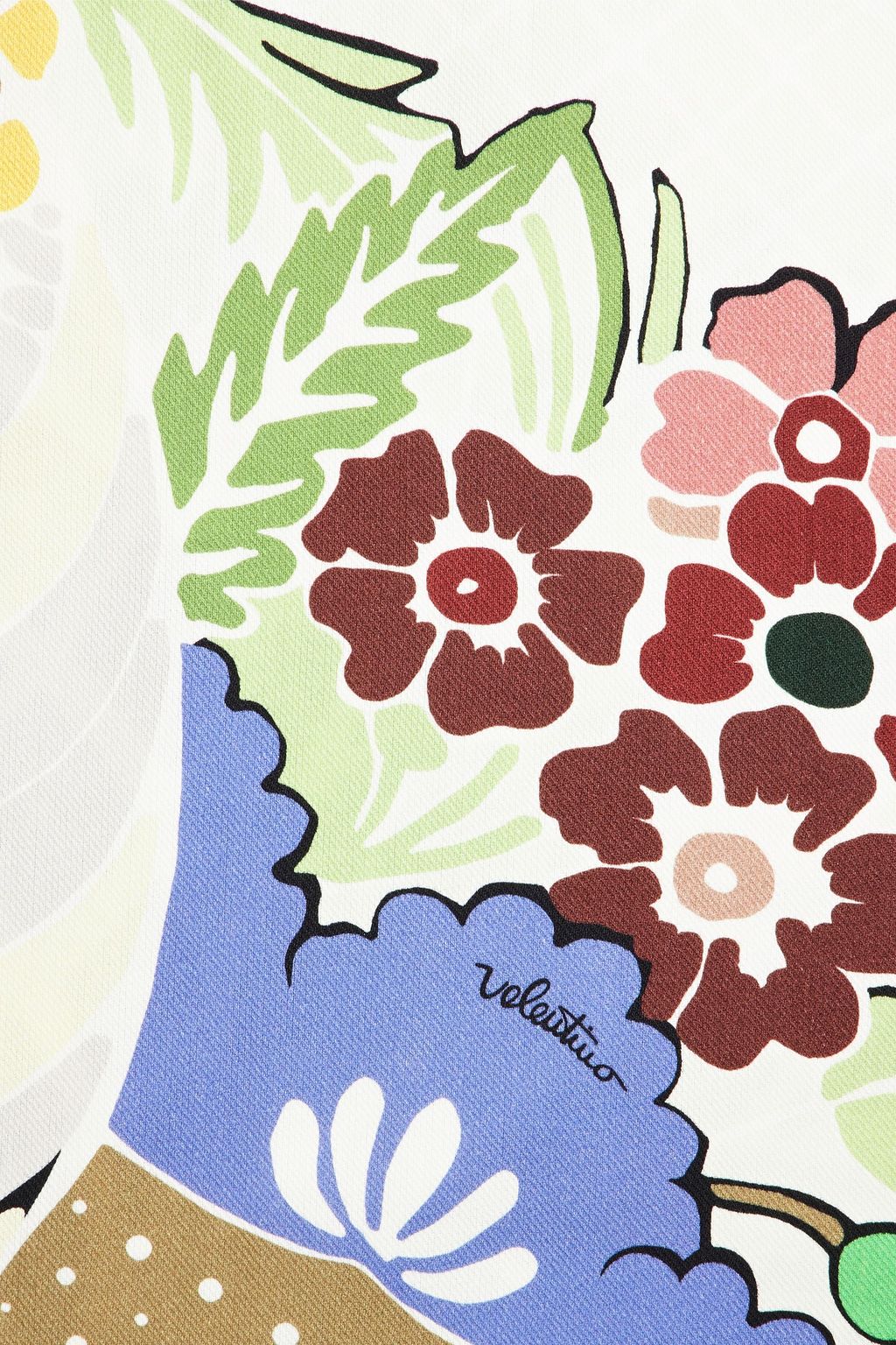 VALENTINO GARAVANI Floral-print cotton-twill scarf