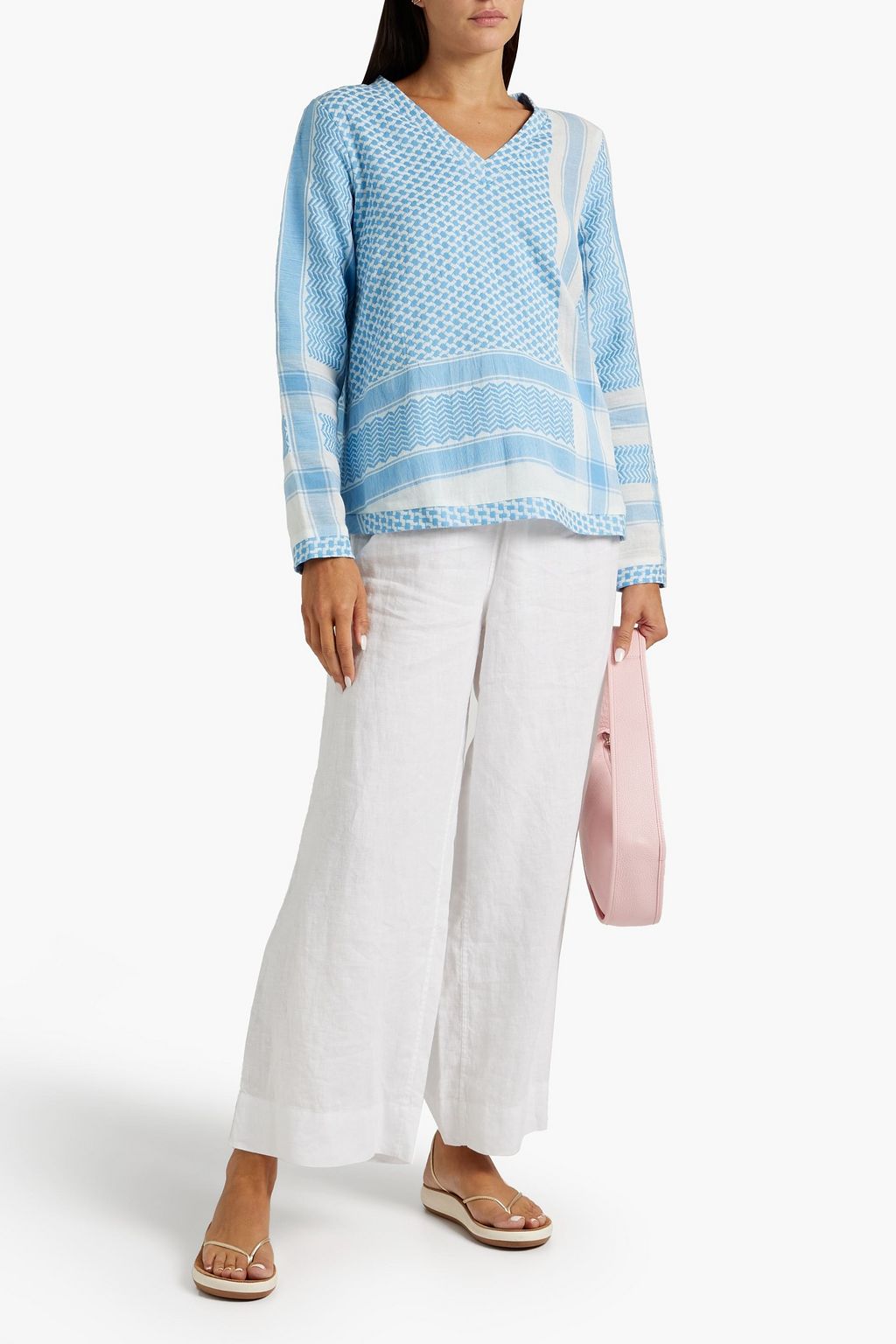 SUMMERY COPENHAGEN Cotton-jacquard top