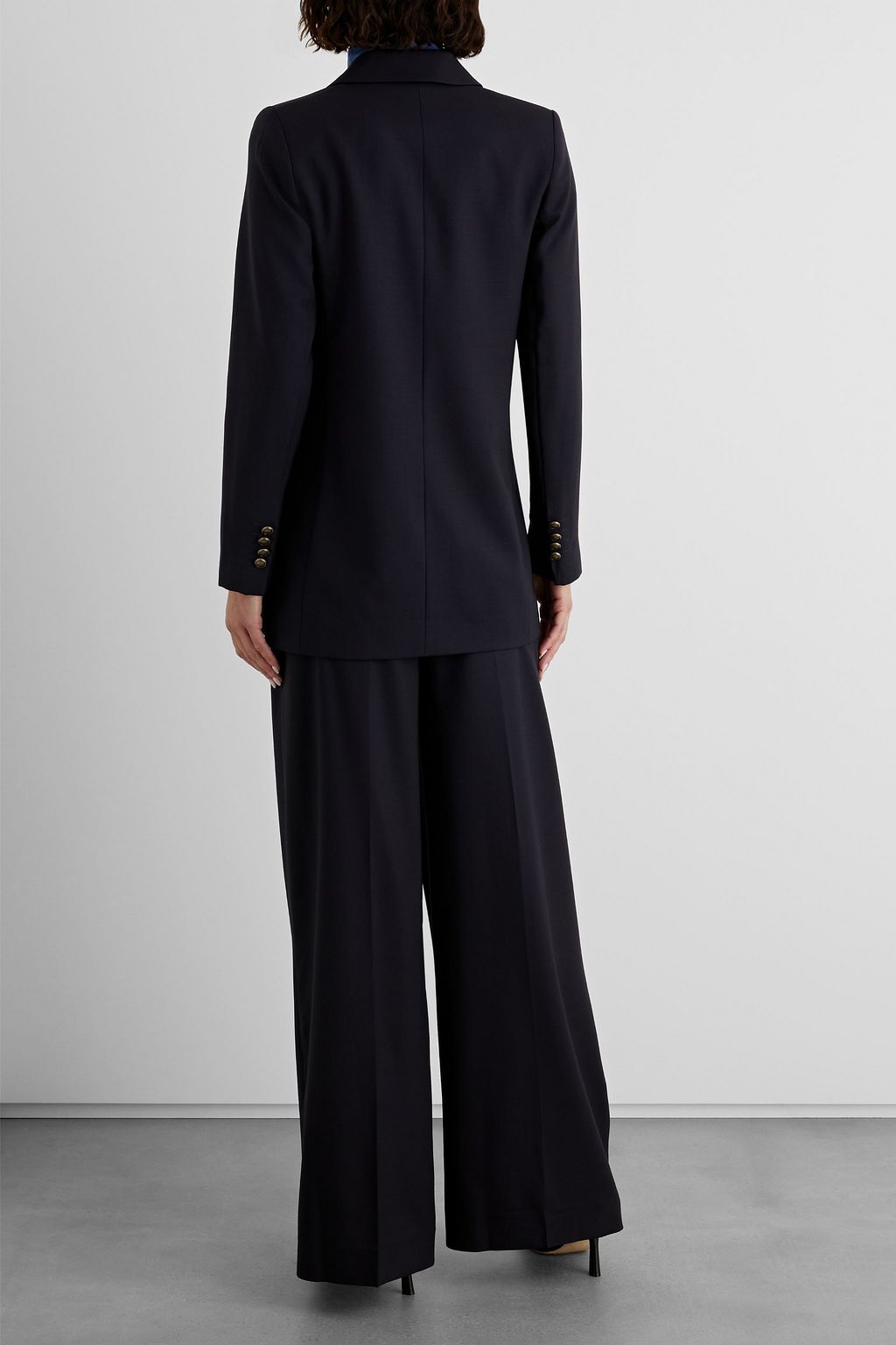 IRIS & INK Julia double-breasted wool-blend twill blazer