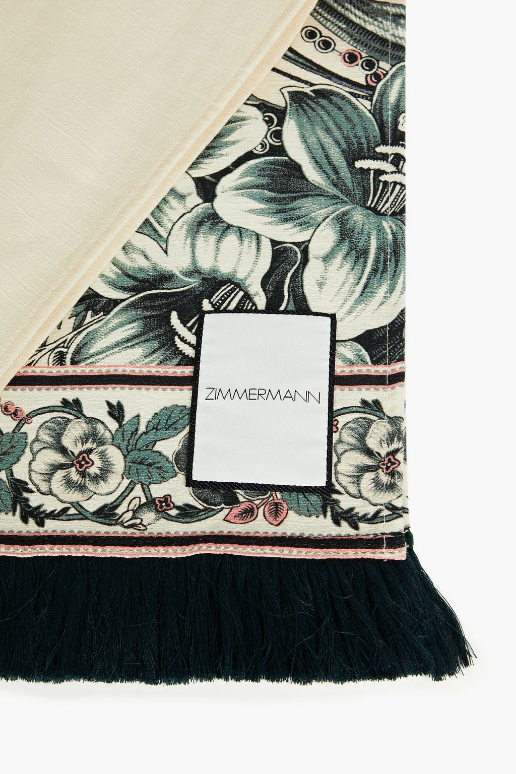 ZIMMERMANN Tasseled printed cotton beach towel