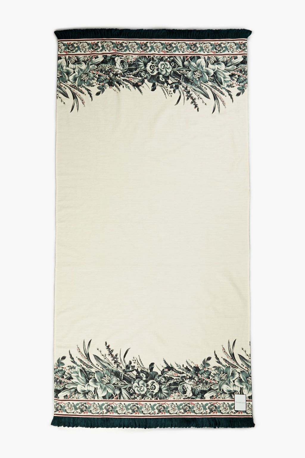 ZIMMERMANN Tasseled printed cotton beach towel