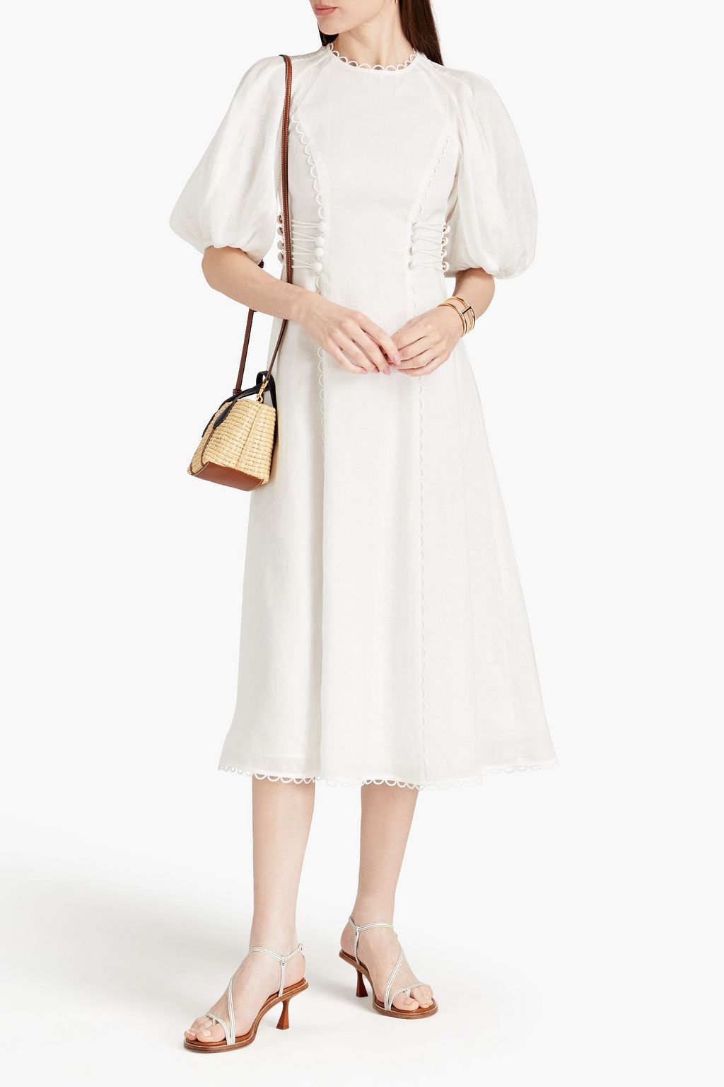 ZIMMERMANN Rosa linen midi dress