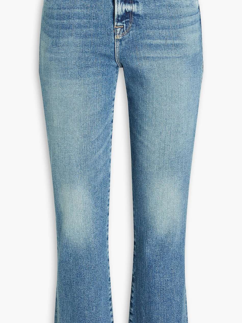 le crop mini boot cropped high-rise bootcut jeans