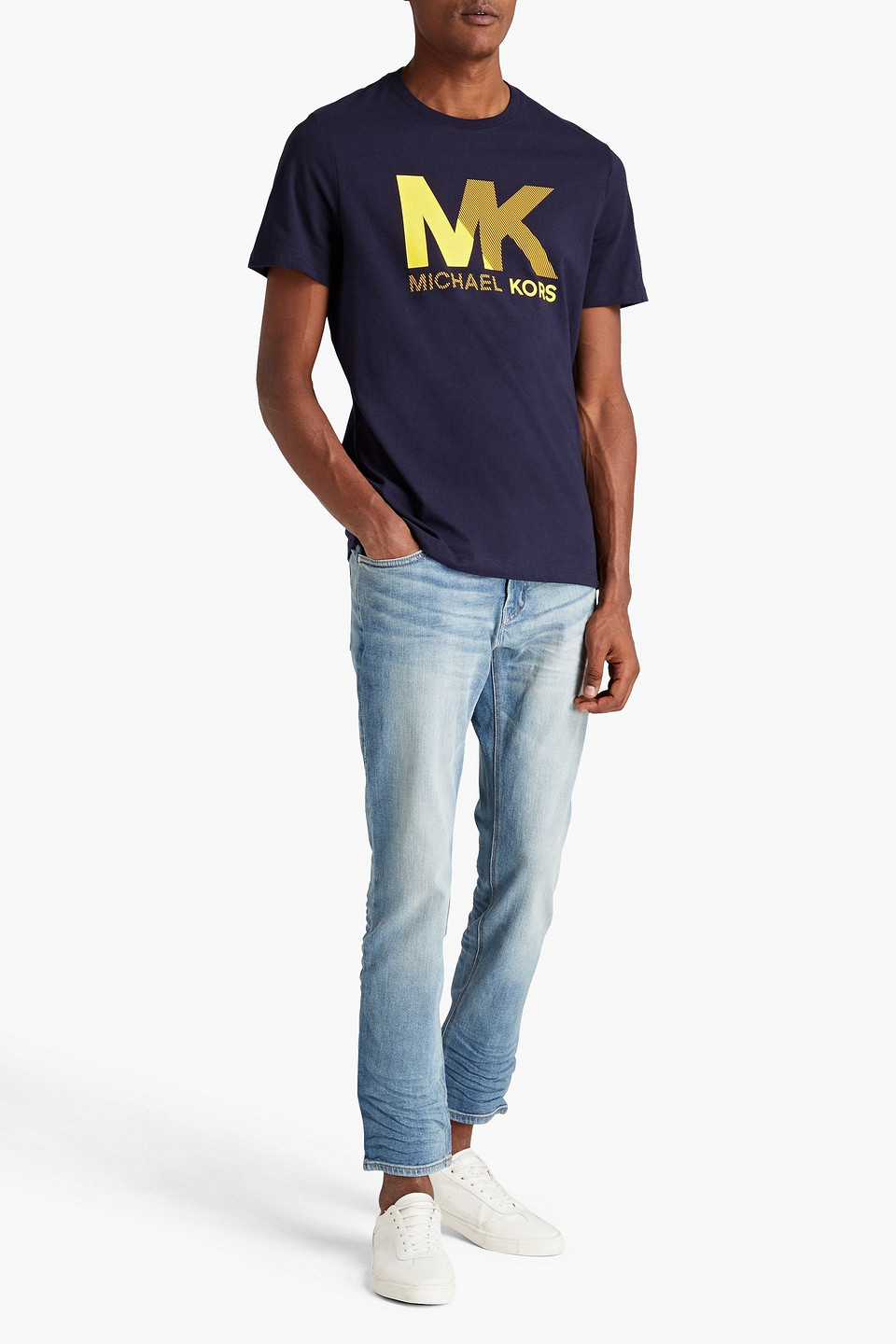  Michael Kors Collection - Skinny Jeans Aus Denim In Ausgewaschener Optik Mit Sitzfalten - Blau - 28w/ 30l 