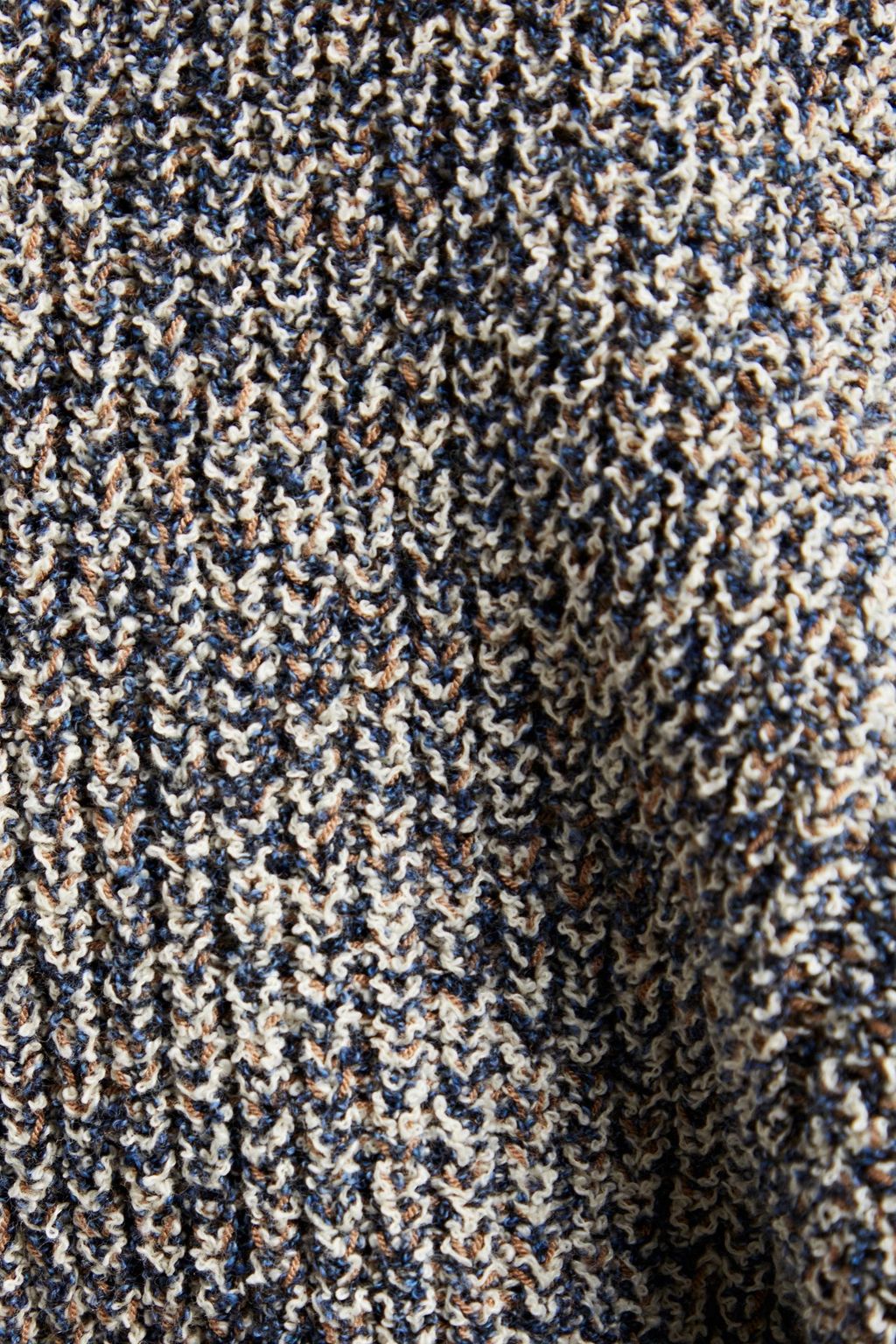 KENZO Mouline marled knitted midi skirt