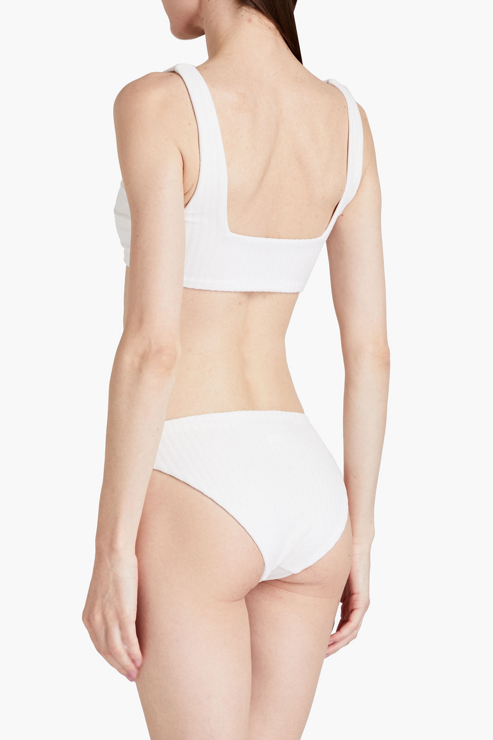  Onia - Lily Ribbed Terry Low-rise Bikini Briefs - Weiß - Xl 