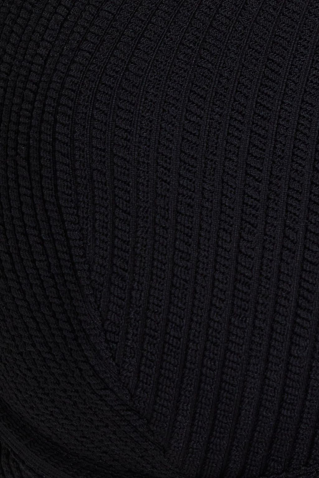 ONIA Dalia stretch-seersucker underwired bikini top