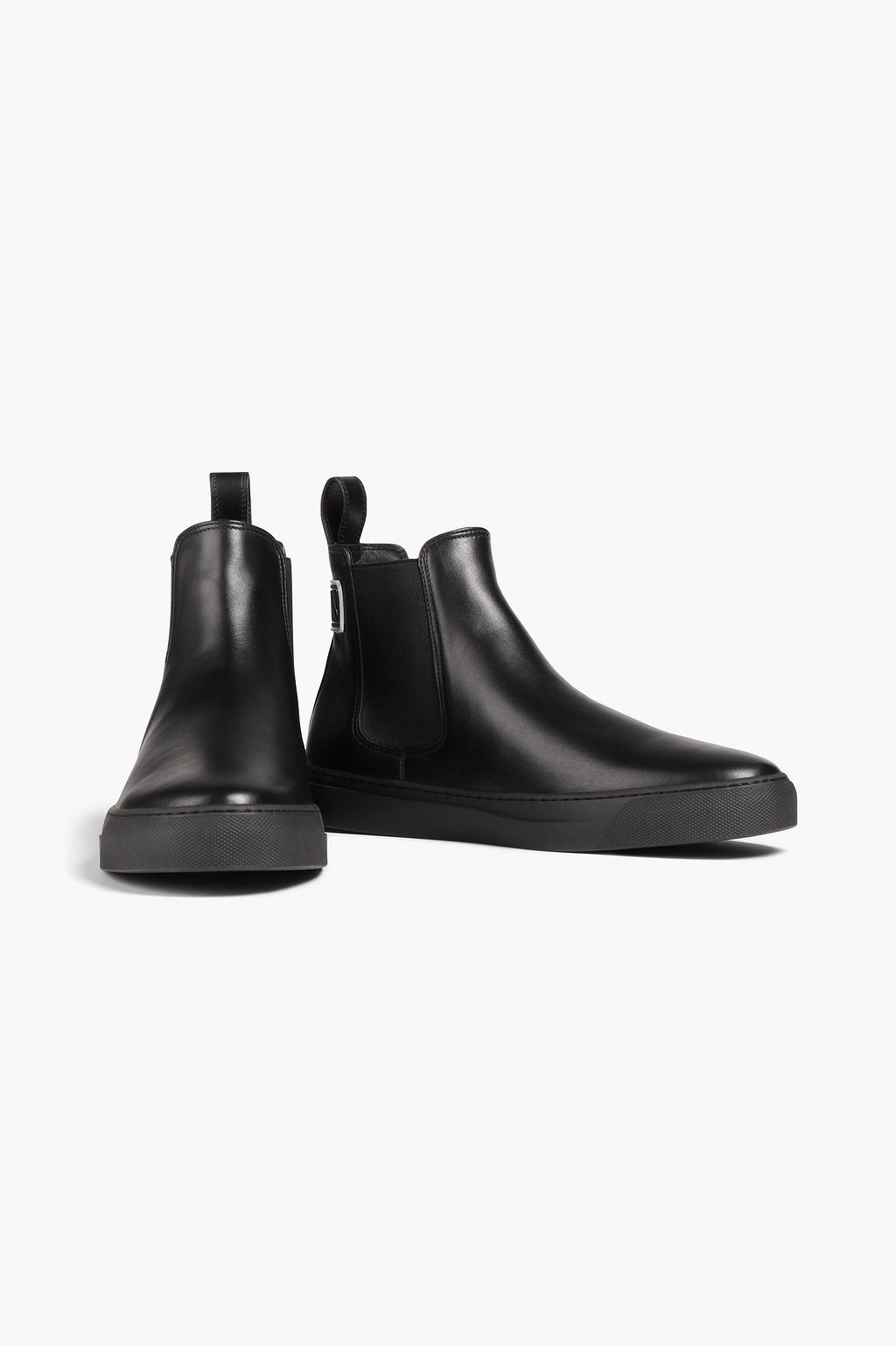 VALENTINO GARAVANI Stiefel aus Leder mit Logoapplikation