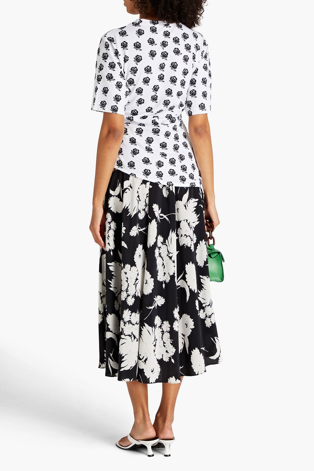 KENZO Asymmetric printed cotton-jersey T-shirt