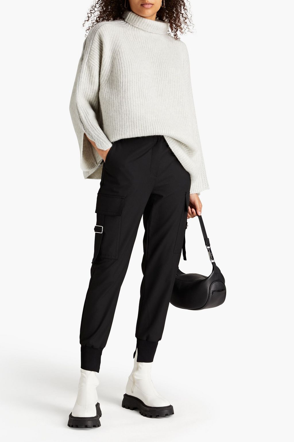 3.1 PHILLIP LIM Mélange ribbed-knit turtleneck sweater