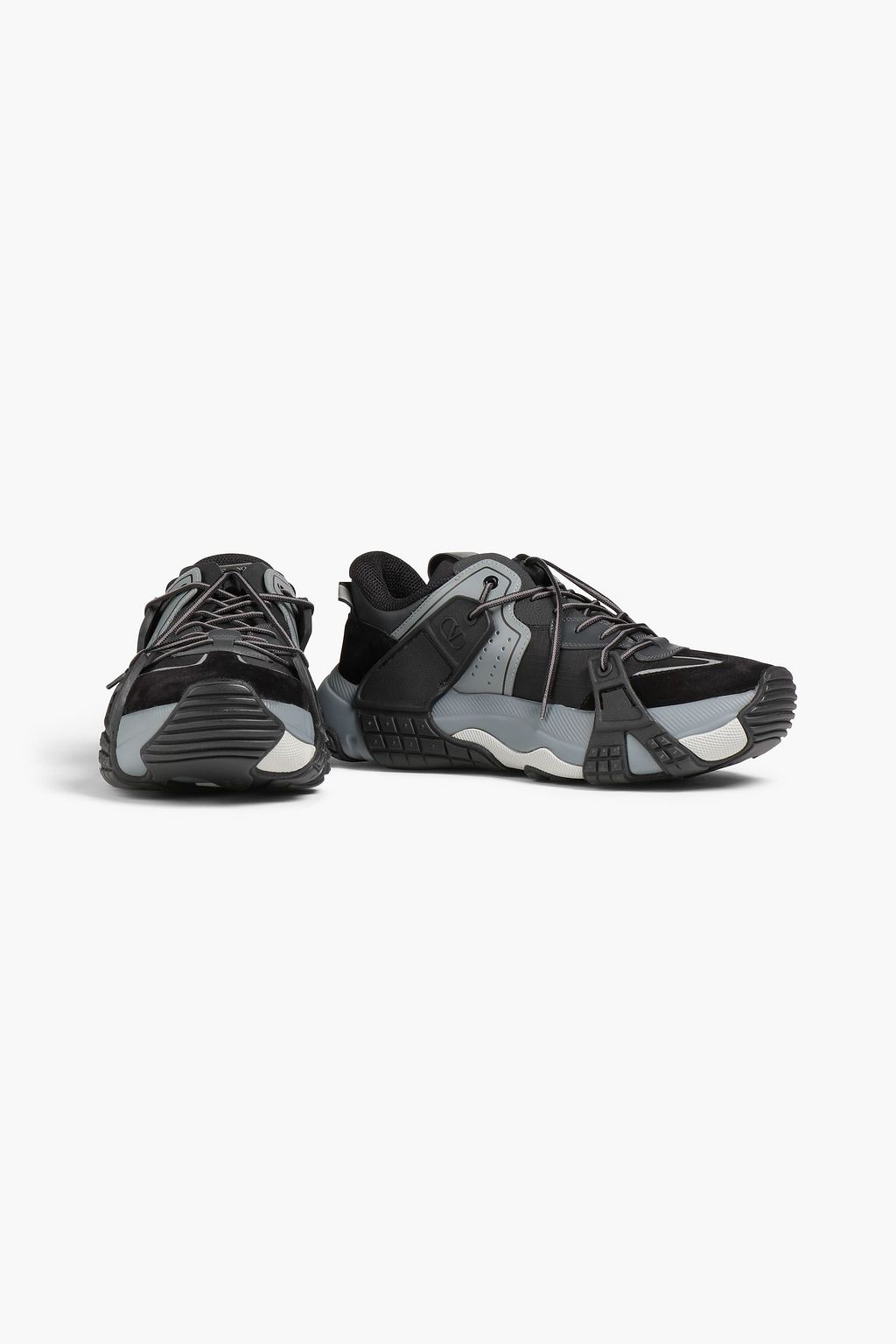 VALENTINO GARAVANI Leather, suede and shell sneakers