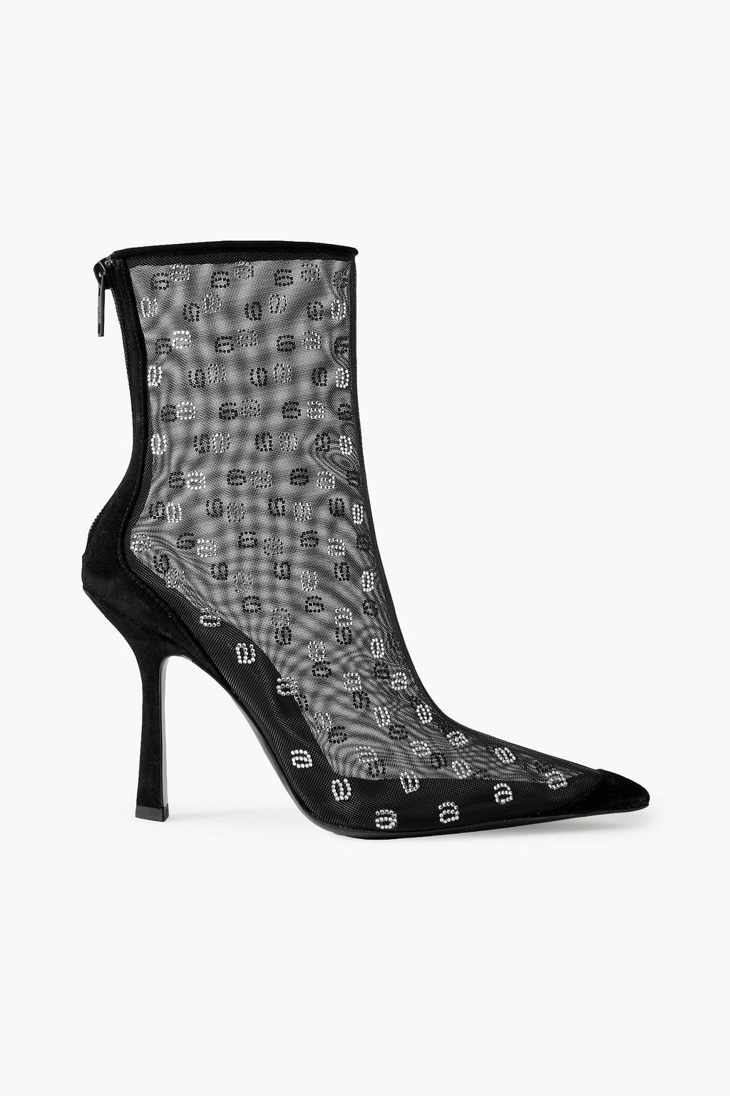 ALEXANDER WANG Delphine 105 crystal embellished mesh ankle boots THE OUTNET