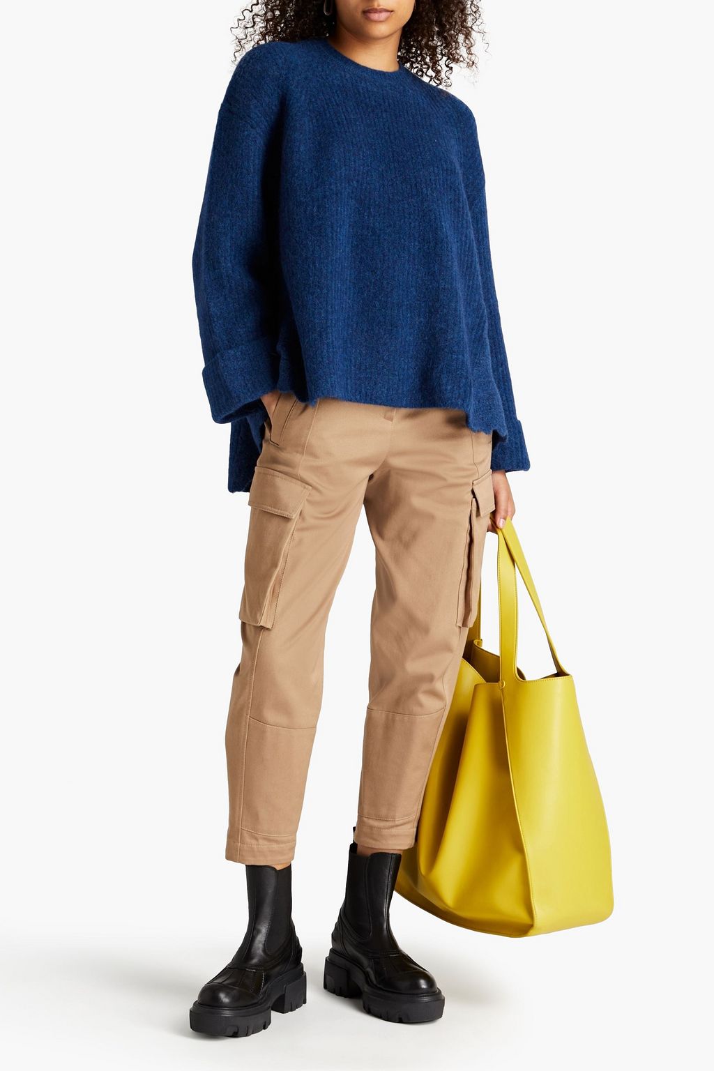 3.1 PHILLIP LIM Oversized brushed ribbed-knit sweater
