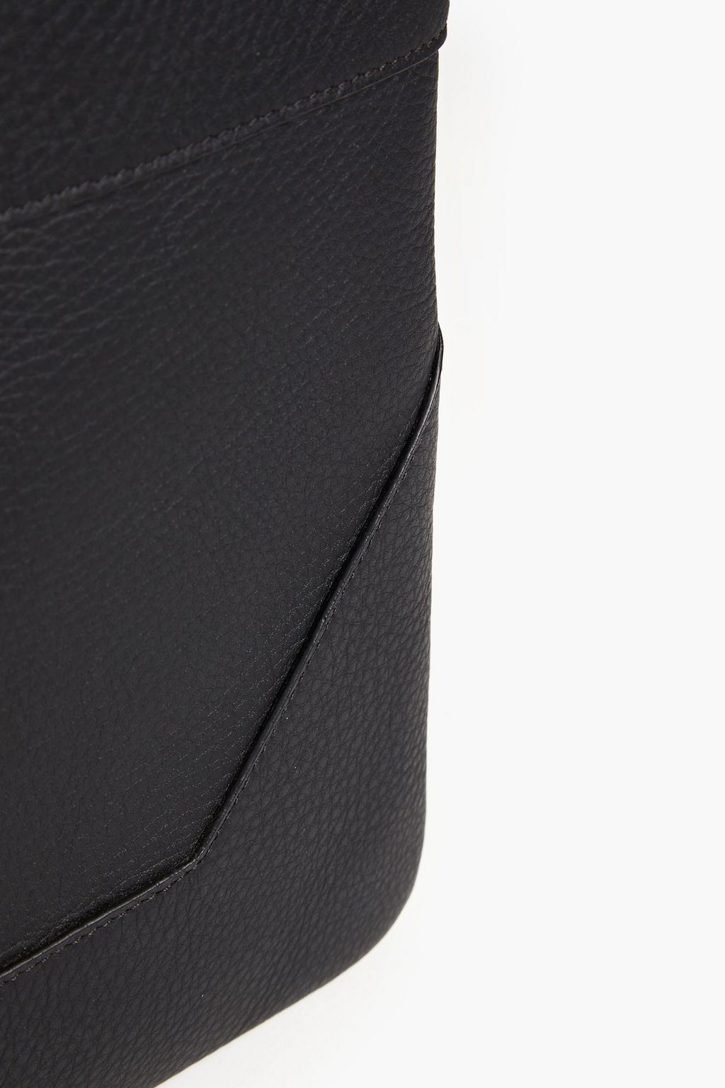 BALMAIN Pebbled-leather pouch