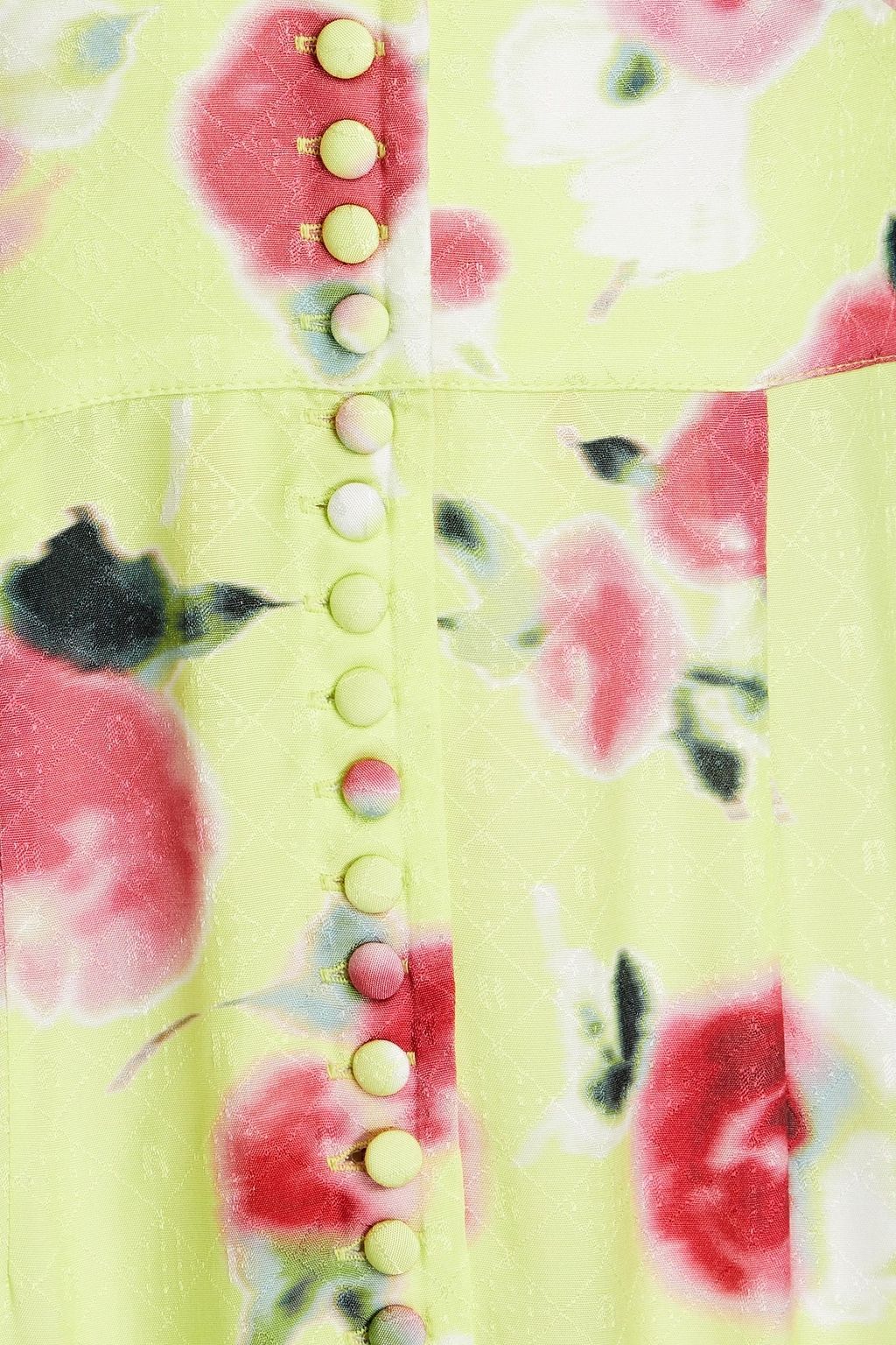 ROTATE BIRGER CHRISTENSEN Gathered floral-print jacquard maxi dress