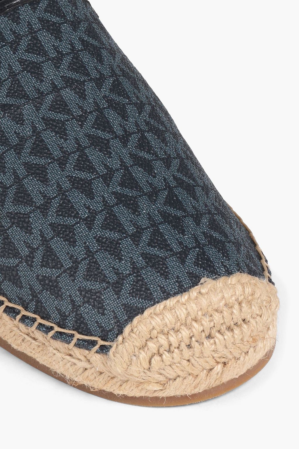 MICHAEL KORS Espadrilles aus strukturiertem Kunstleder mit Logoprint