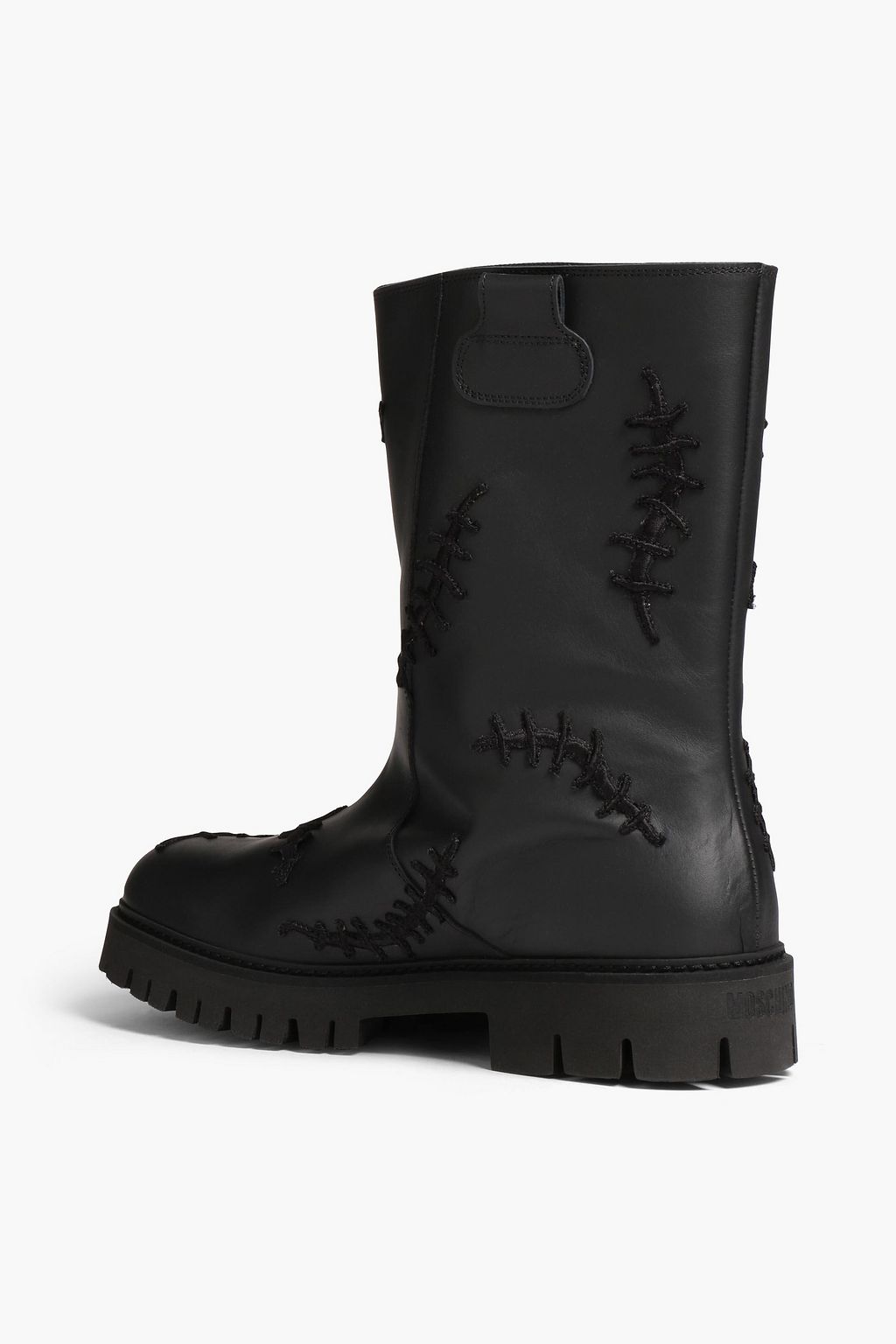 MOSCHINO Appliquéd leather boots