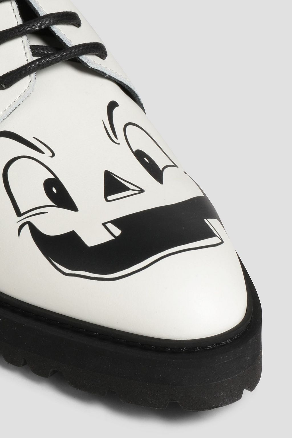 MOSCHINO Printed leather derby shoes