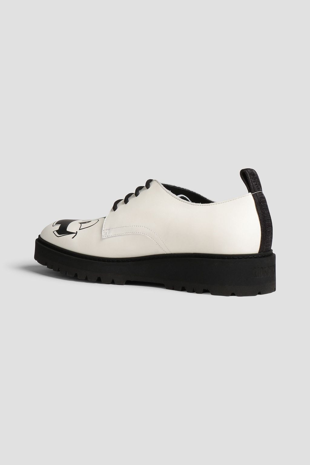MOSCHINO Printed leather derby shoes