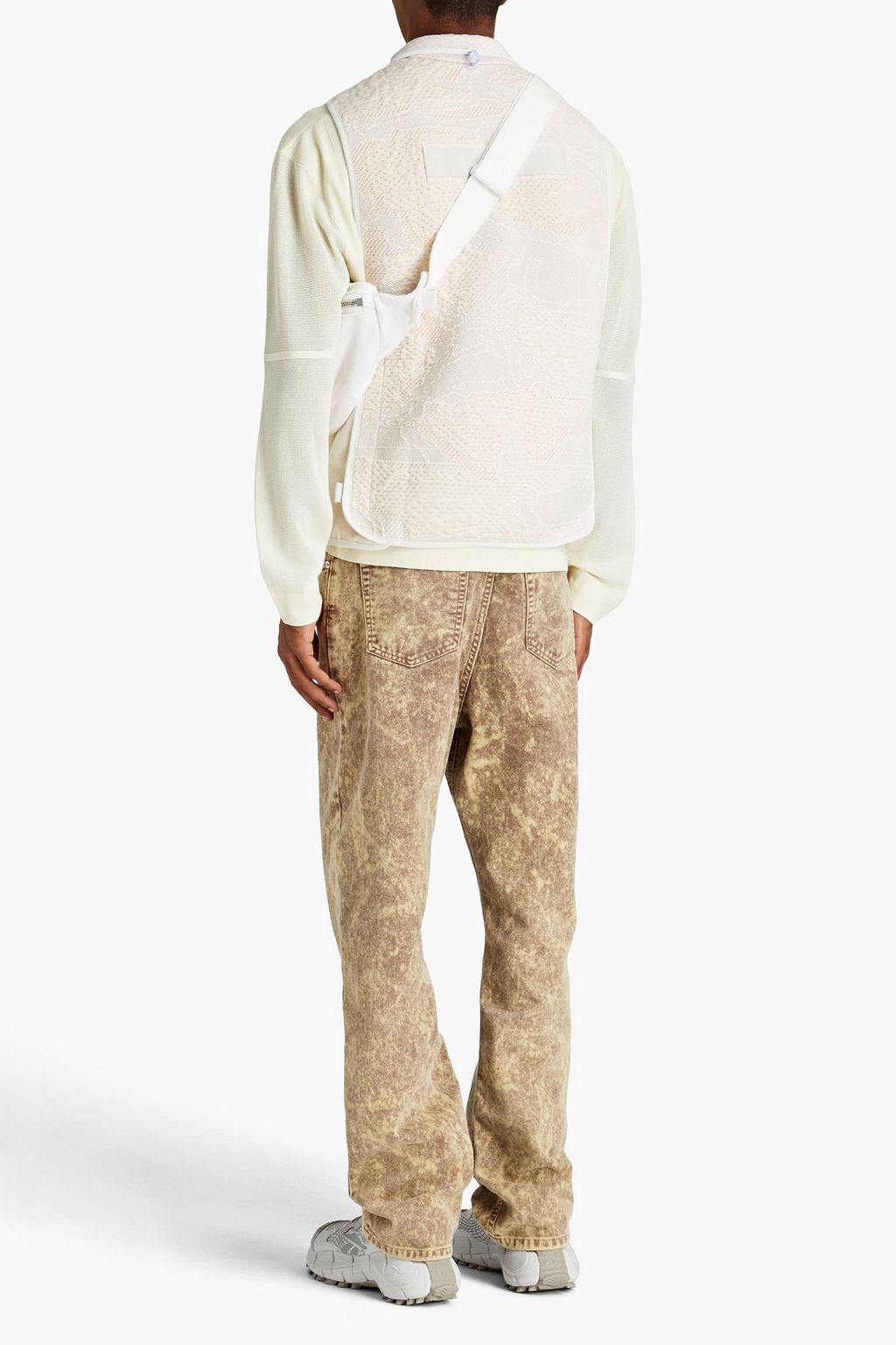 MCQ ALEXANDER MCQUEEN Shell-trimmed cloqué-jacquard vest