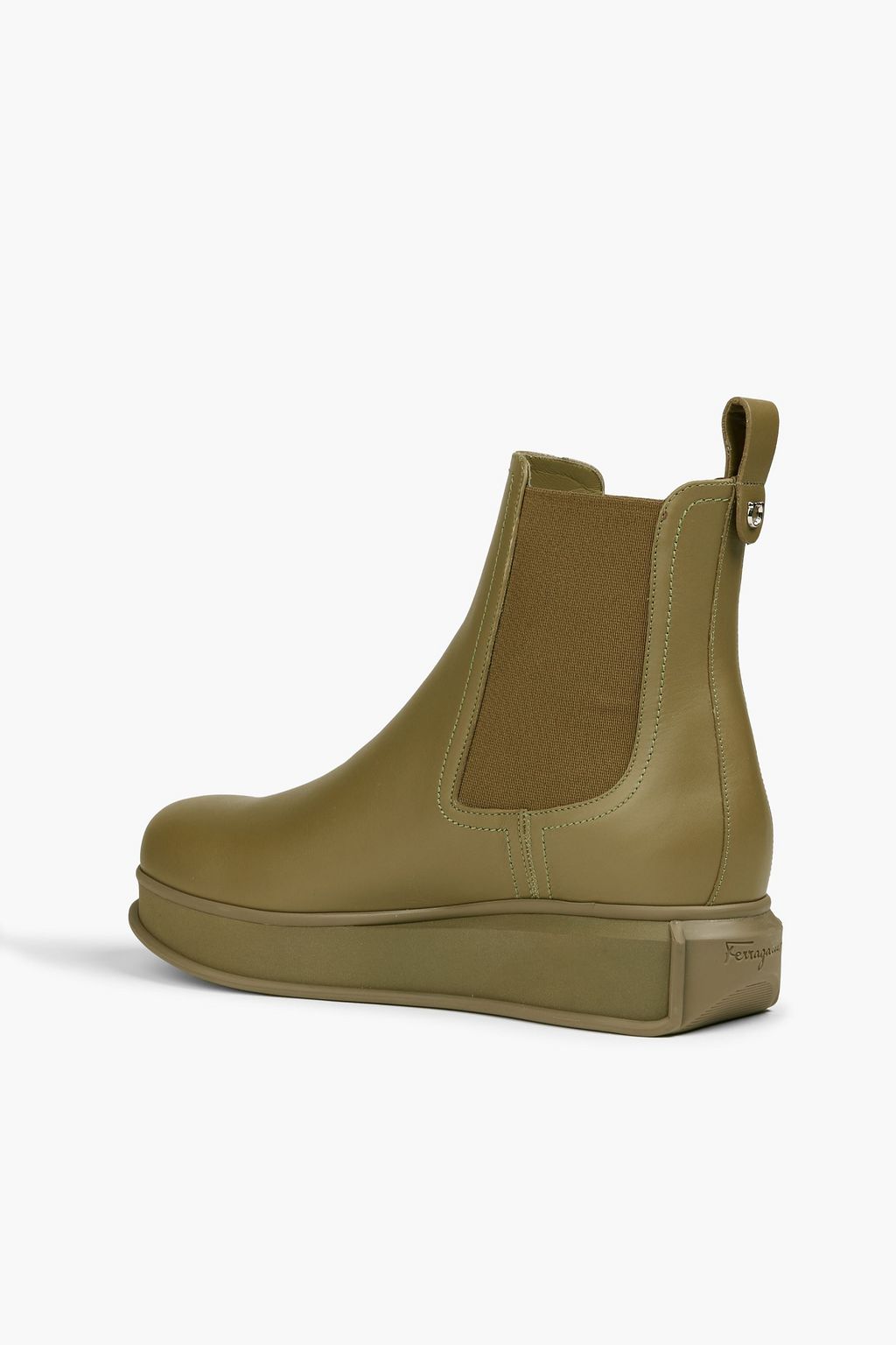FERRAGAMO Kay leather platform Chelsea boots