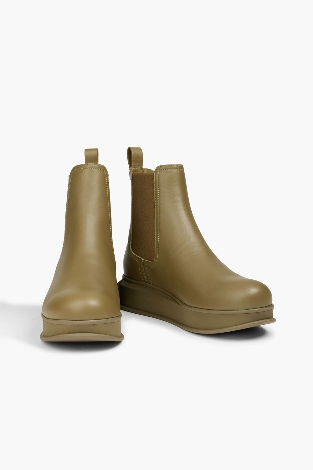 FERRAGAMO Kay leather platform Chelsea boots