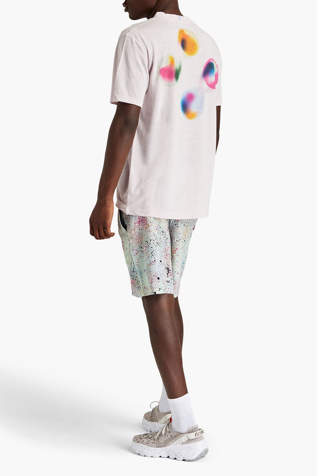 MCQ ALEXANDER MCQUEEN Bedrucktes T-Shirt aus Jersey mit Flammgarneffekt