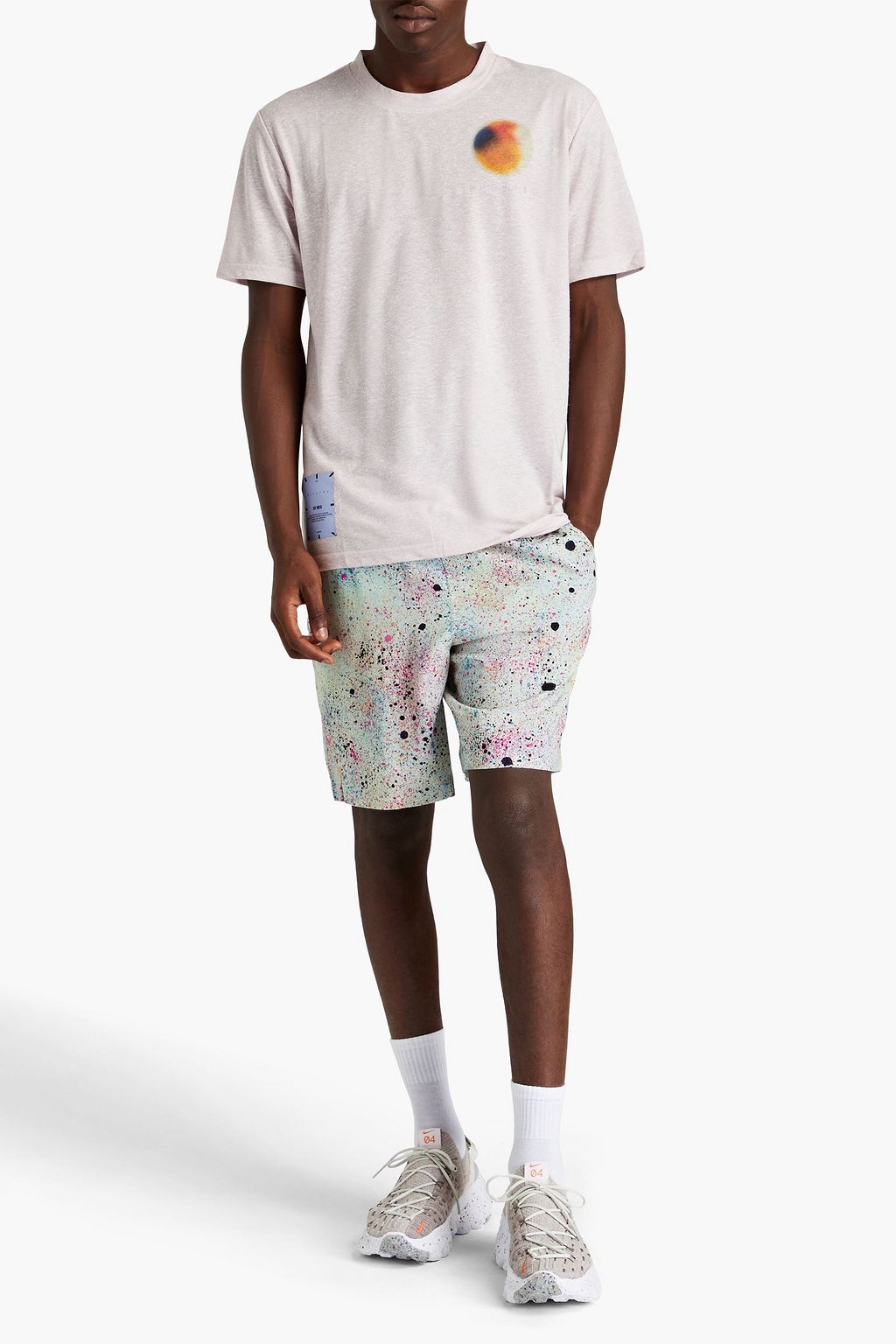 MCQ ALEXANDER MCQUEEN Bedrucktes T-Shirt aus Jersey mit Flammgarneffekt