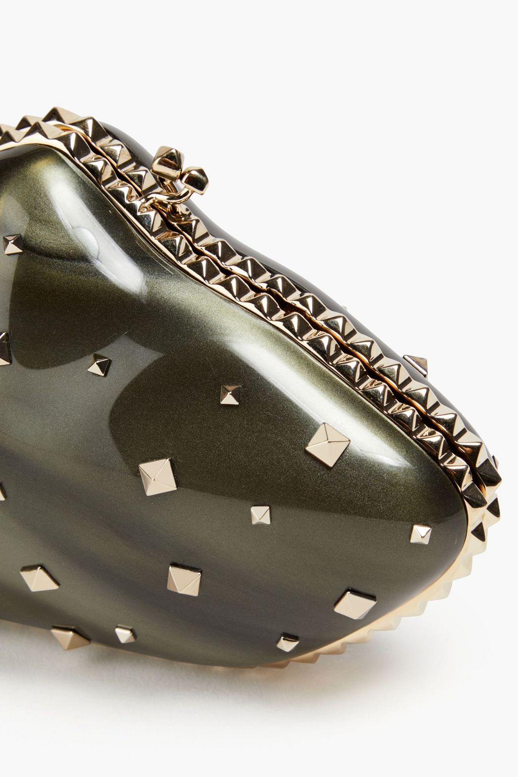 VALENTINO GARAVANI Rockstud acrylic clutch