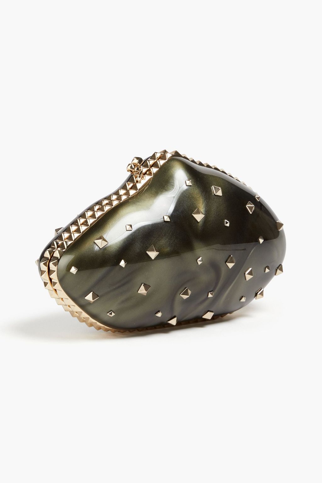VALENTINO GARAVANI Rockstud acrylic clutch