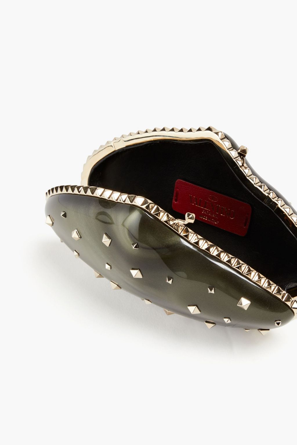VALENTINO GARAVANI Rockstud acrylic clutch