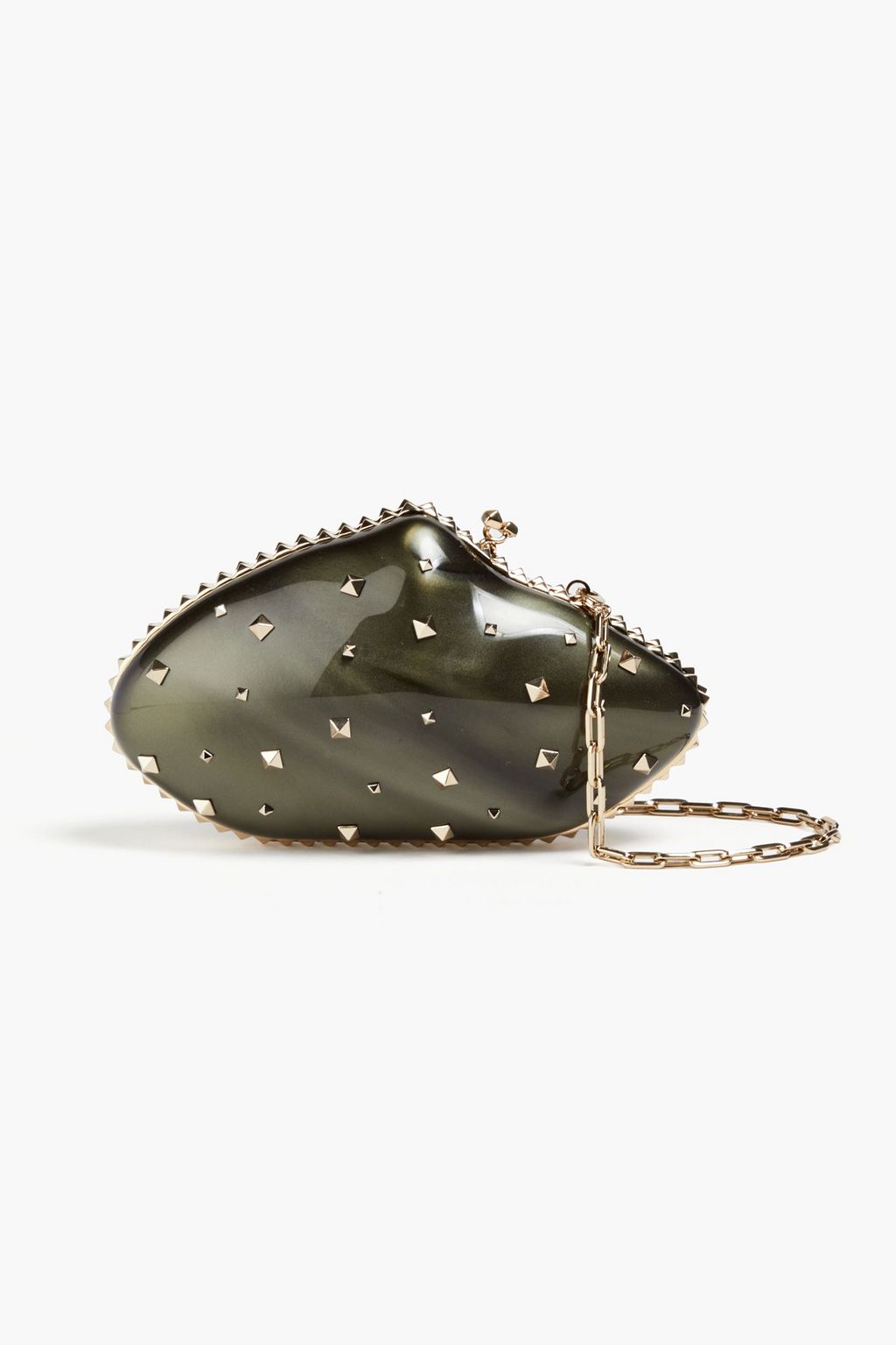 VALENTINO GARAVANI Rockstud acrylic clutch