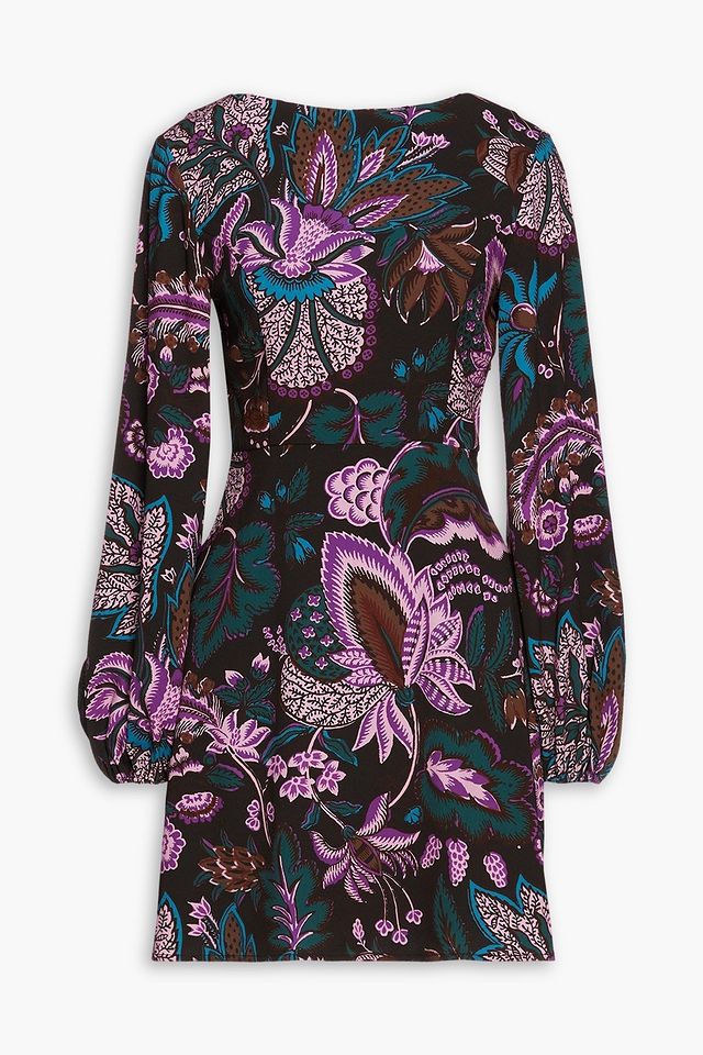 Jila floral-print crepe mini dress