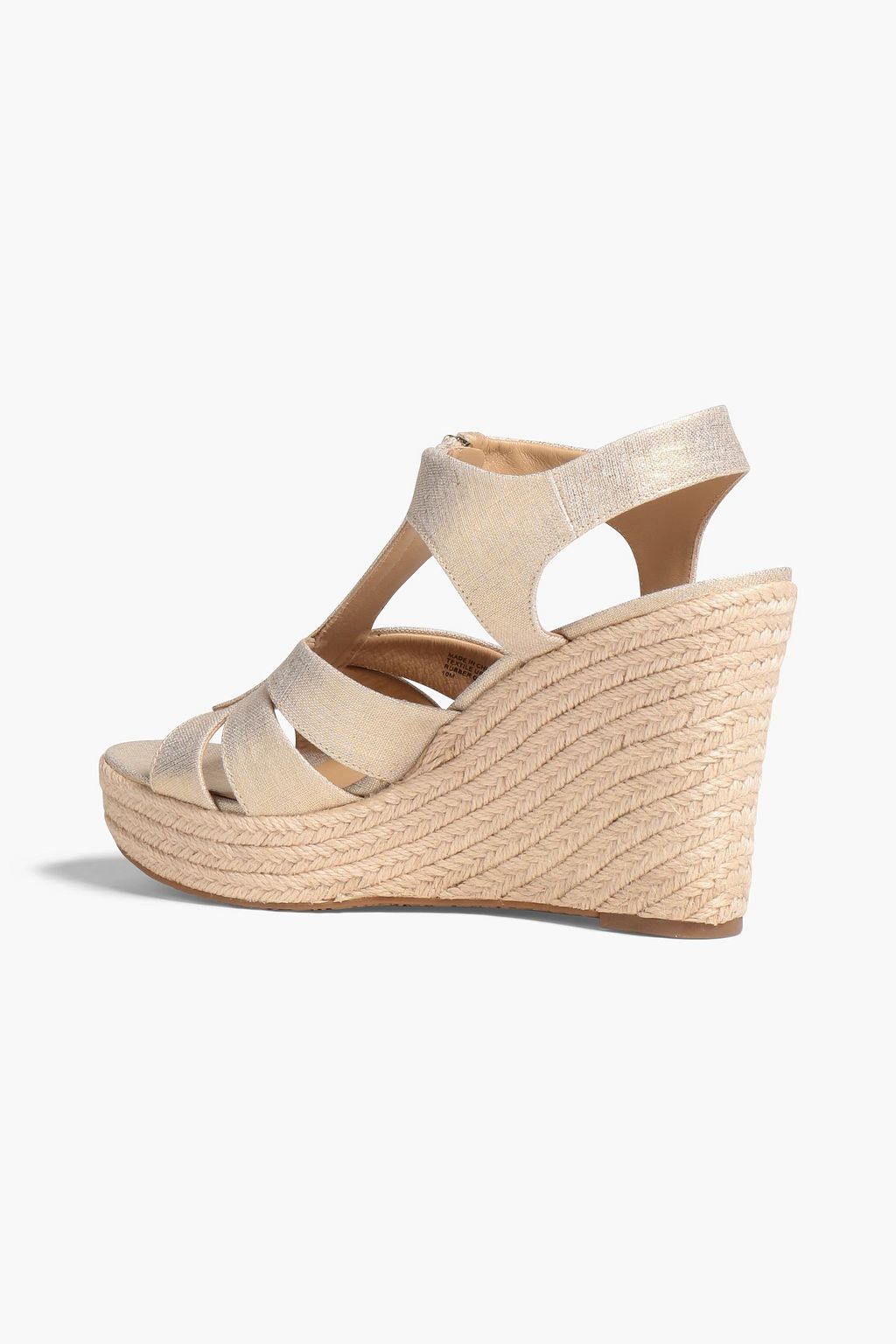 MICHAEL MICHAEL KORS Berkley metallic woven wedge sandals THE