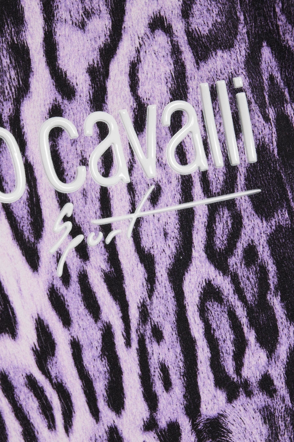 Roberto Cavalli Appliquéd Leopard-print Stretch-cotton Jersey T-shirt
