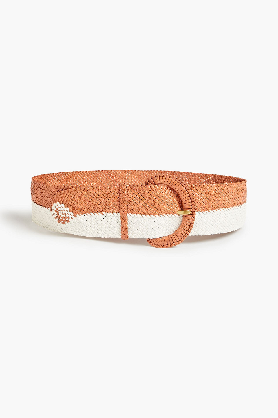 Zimmermann - Two-tone woven leather belt - Brown - S/M