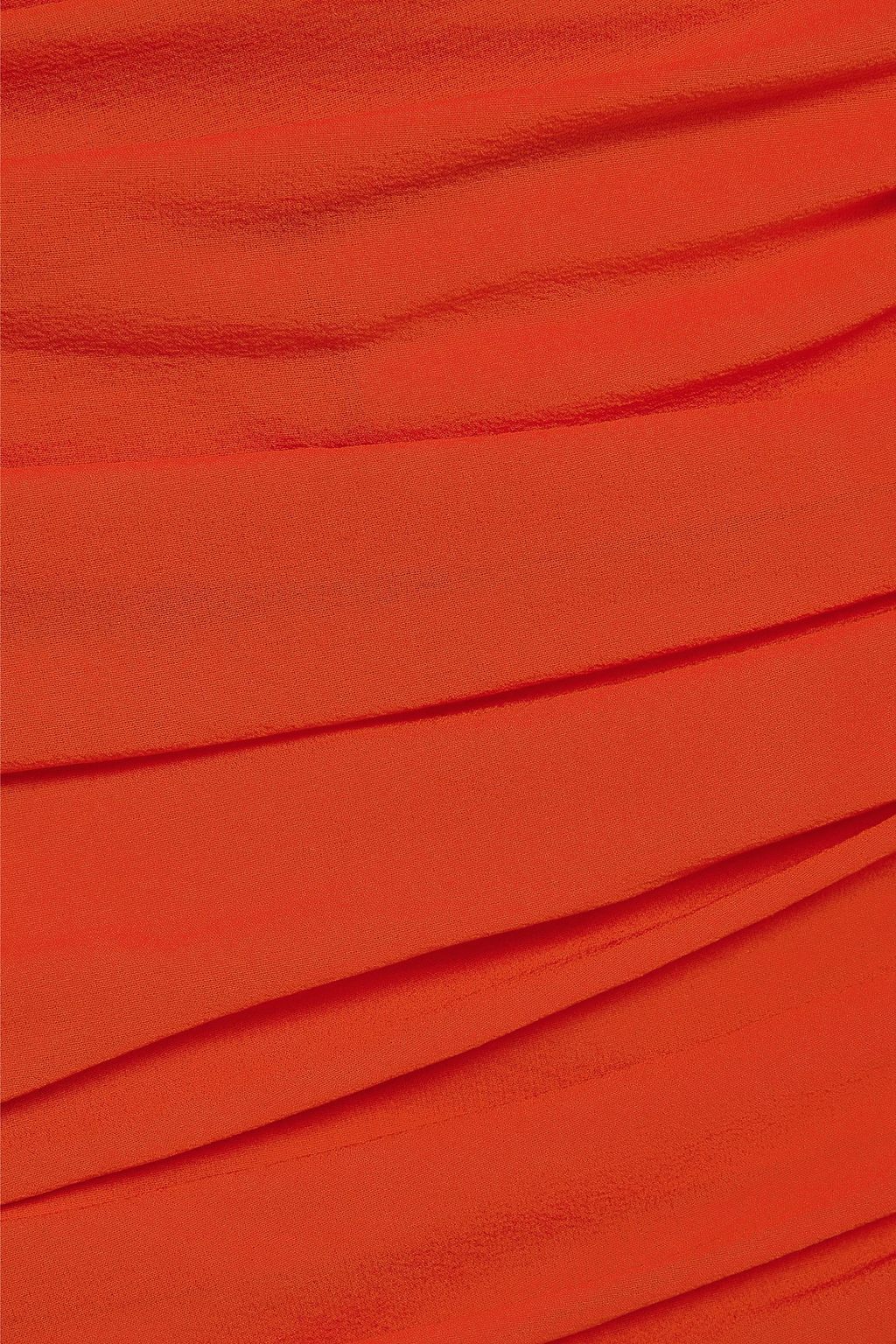 ROBERTO CAVALLI Ruched two-tone silk-blend crepe mini dress