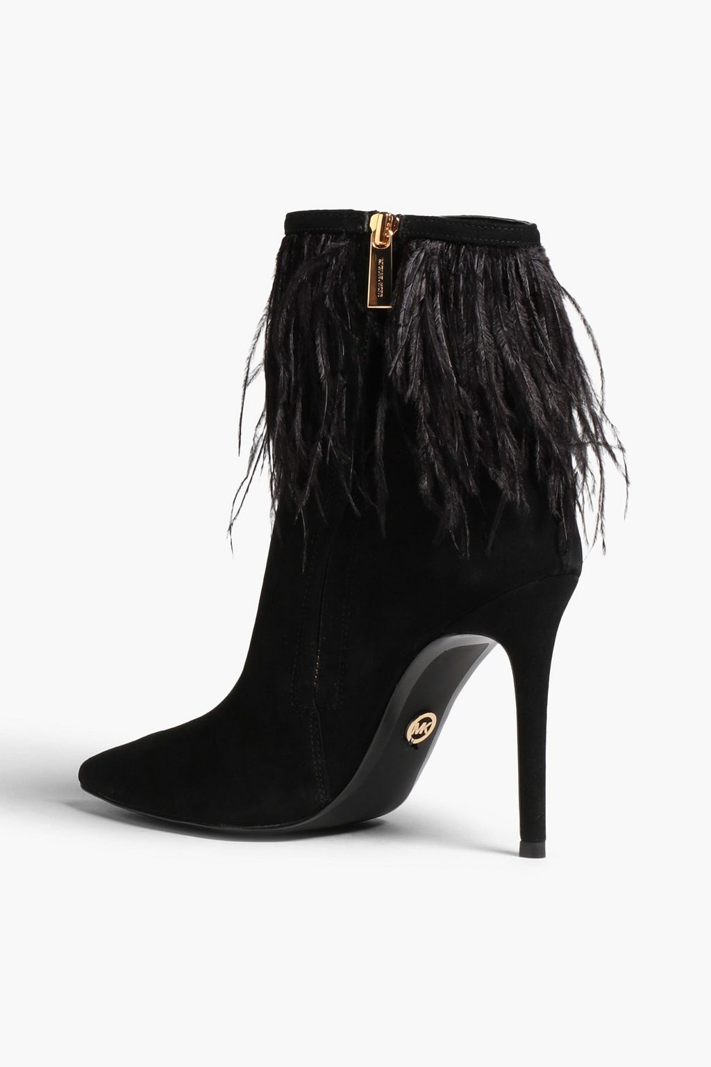 MICHAEL MICHAEL KORS Meena Ankle Boots aus Veloursleder mit Federn