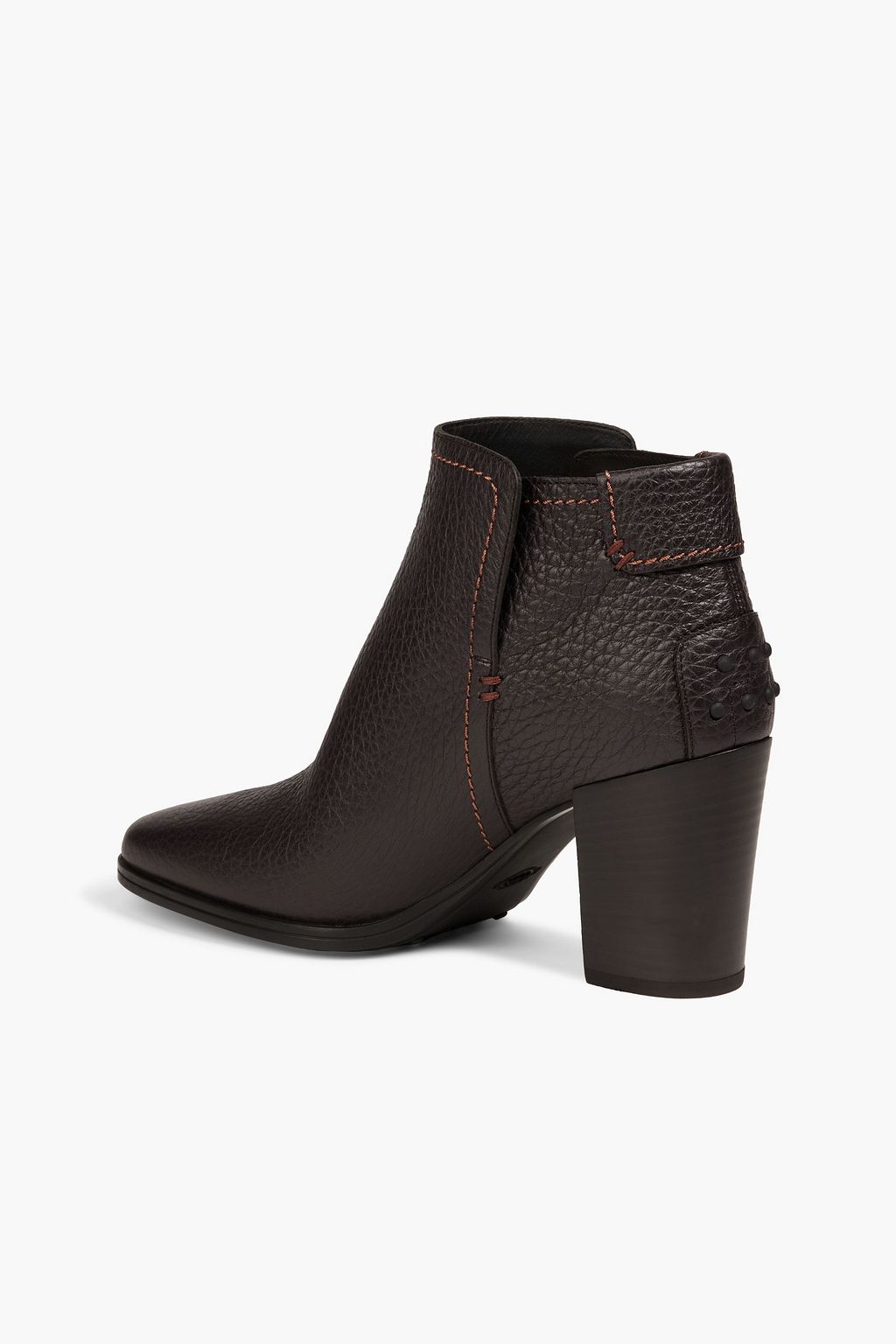 TOD'S Pebbled-leather ankle boots