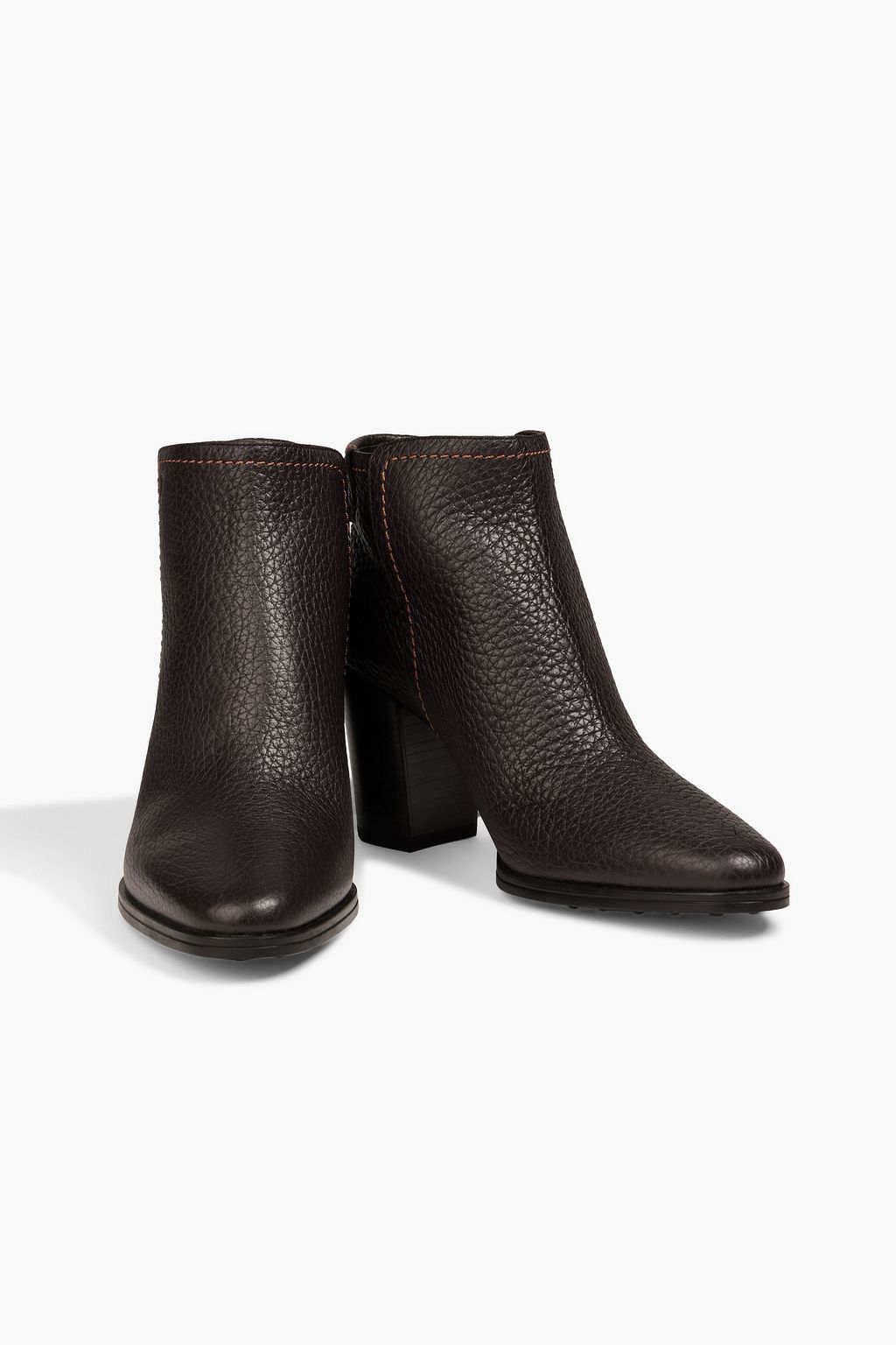 TOD'S Pebbled-leather ankle boots