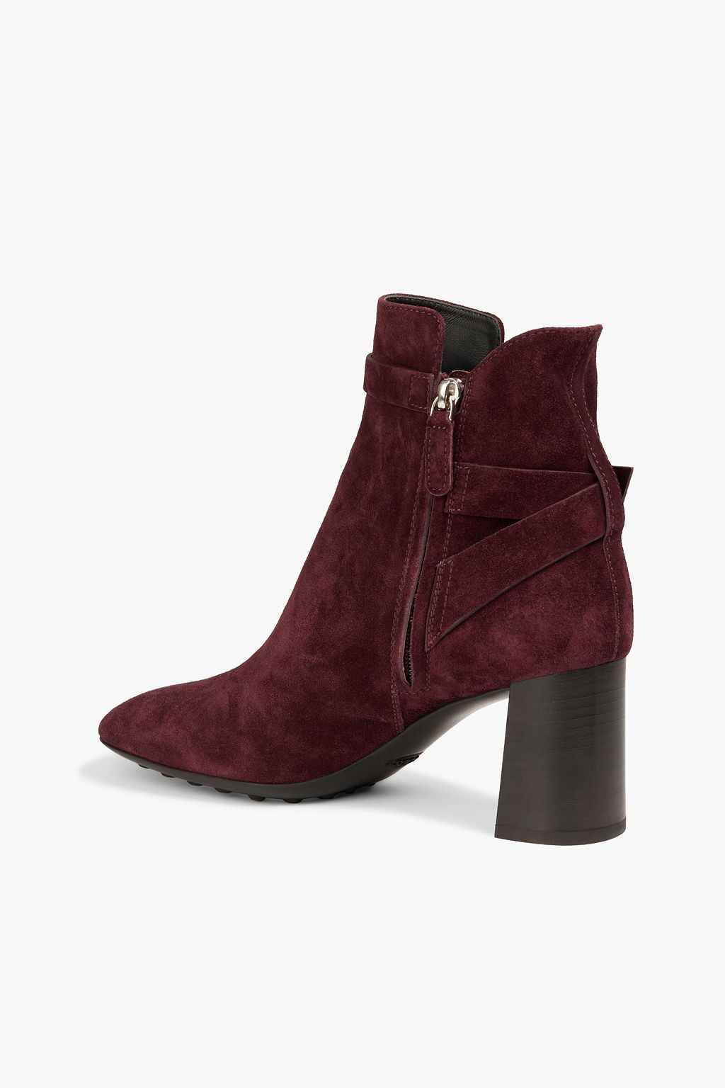 TOD'S Buckled suede ankle boots